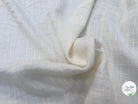 LIN VISCOSE BLANC SUPERBE TENUE RAYURES - My Little Coupon