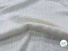 LIN VISCOSE BLANC SUPERBE TENUE RAYURES - My Little Coupon