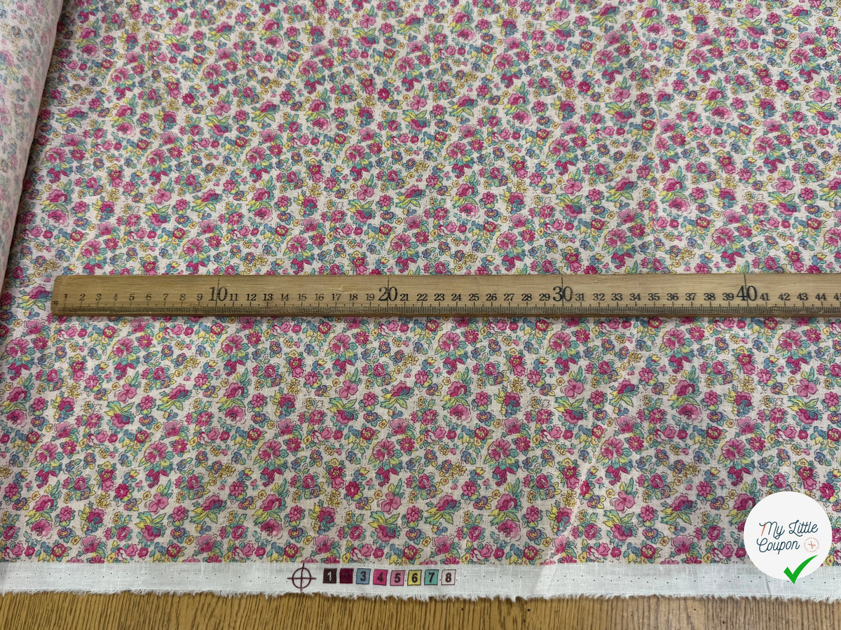 LIN VISCOSE DOUCE FLUIDE ESPRIT LIBERTY JOLIES PETITES FLEURS MULTICO 65% LIN - My Little Coupon