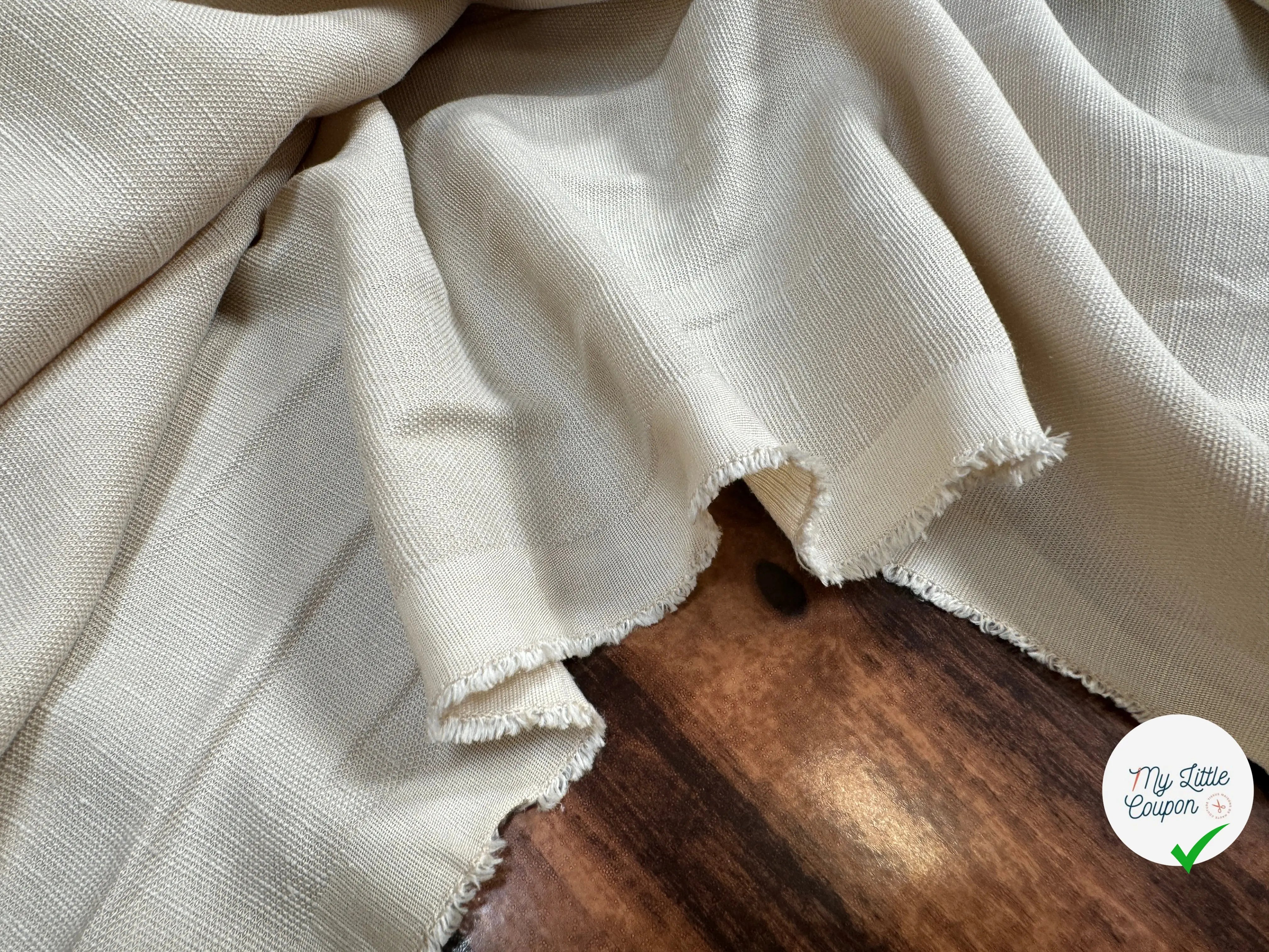 LIN VISCOSE FLAMMÉ NATUREL - My Little Coupon