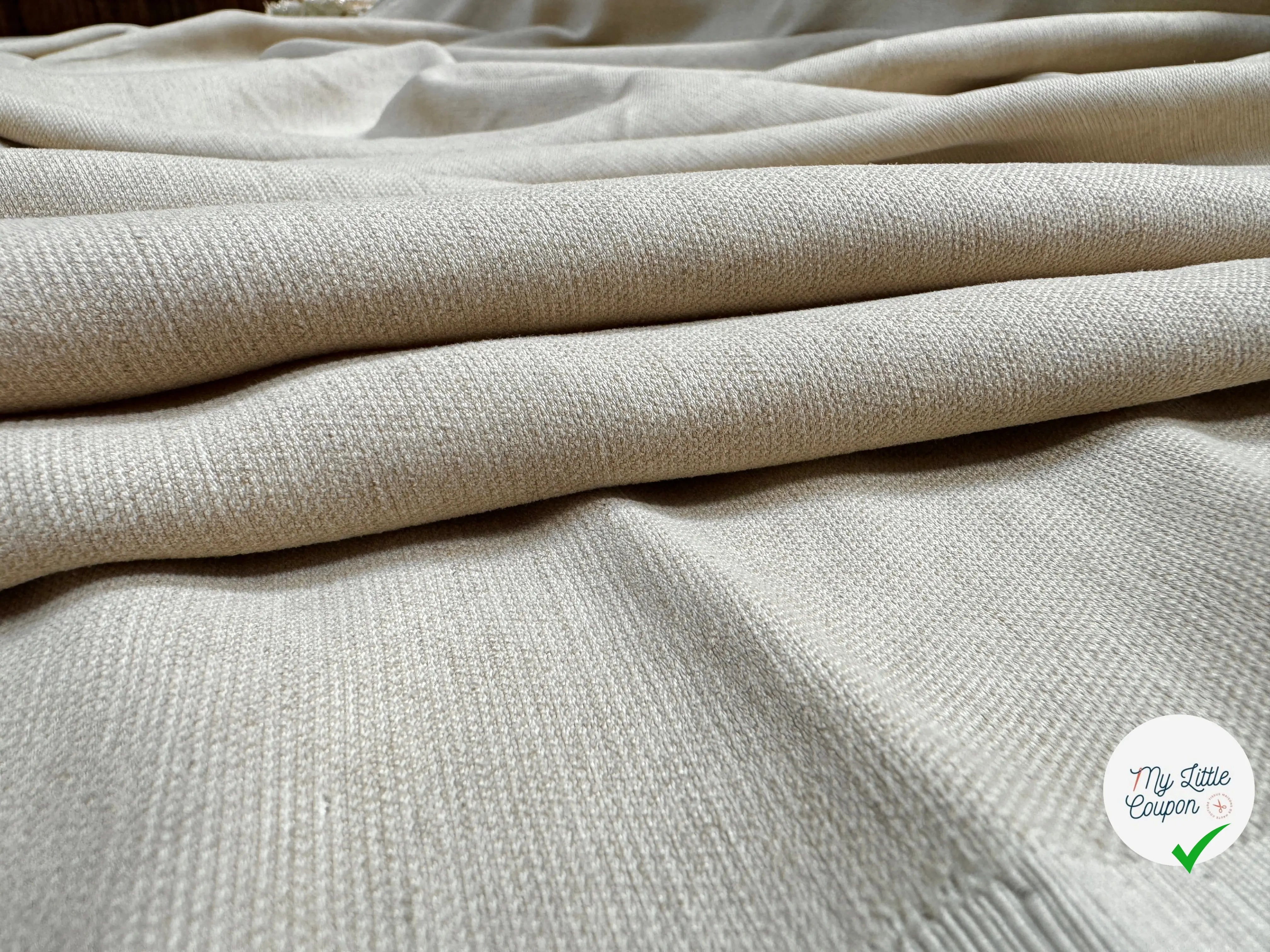 LIN VISCOSE LUISANT BEIGE - My Little Coupon