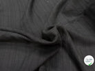 LIN VISCOSE NOIR SUPERBE TENUE RAYURES - My Little Coupon