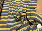 LIN VISCOSE RAYURES JAUNE VERTES ASPECT OXFORD - My Little Coupon