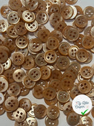 LOT DE 5 BOUTON À 4 TROUS CHEMISE OCRE 1CM - My Little Coupon