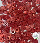LOT DE 5 BOUTONS A 4 TROUS ROUGE CERISE - My Little Coupon