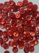 LOT DE 5 BOUTONS À DEUX TROUS ROUGE ROUILLE - My Little Coupon