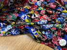 LUREX YORYU FOND NOIR FLEURS MULTICOLOR - My Little Coupon