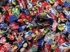 LUREX YORYU FOND NOIR FLEURS MULTICOLOR - My Little Coupon