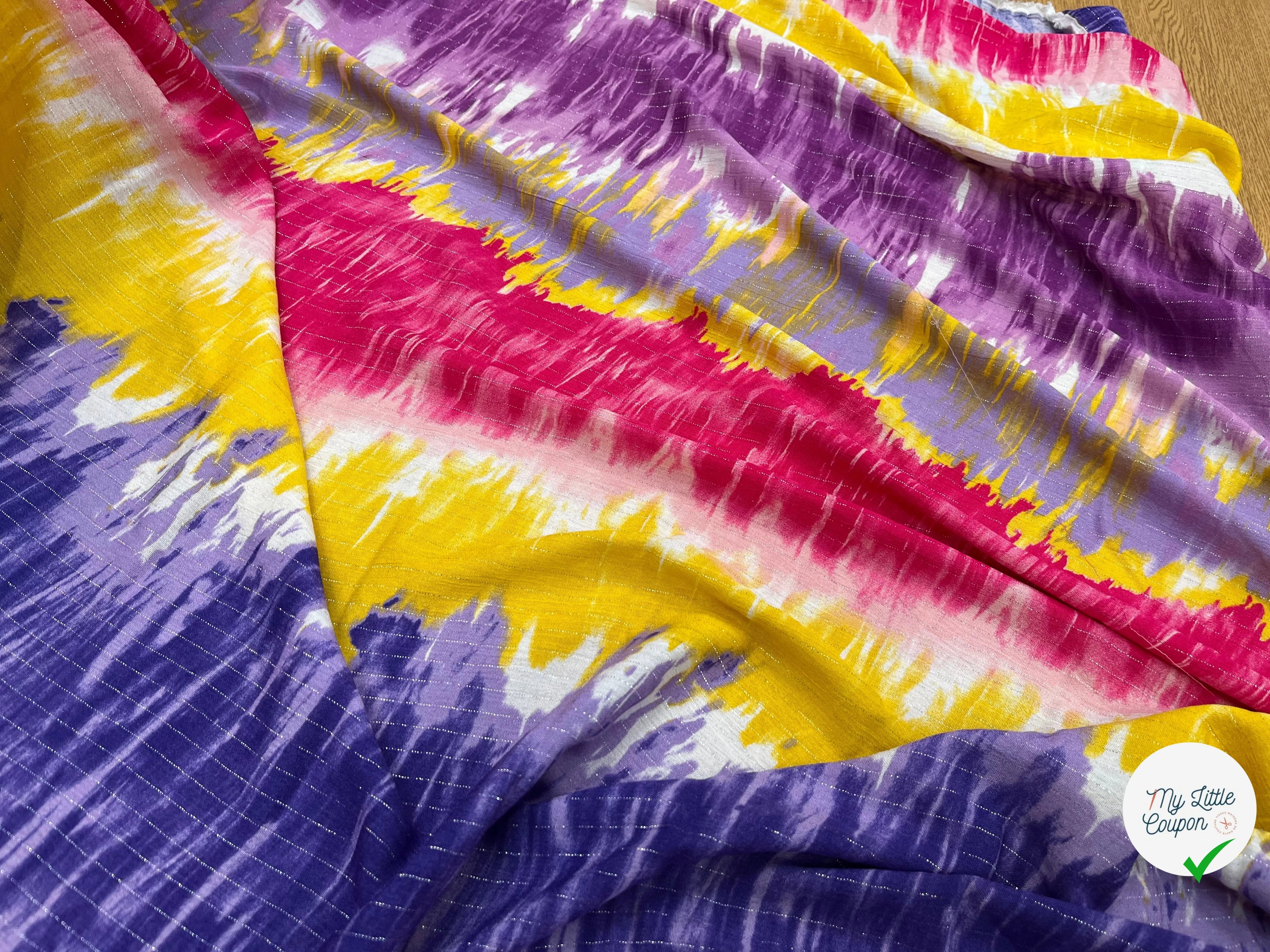LUREX  YORYU TIE AND DYE JAUNE/ROSE/VIOLET - My Little Coupon