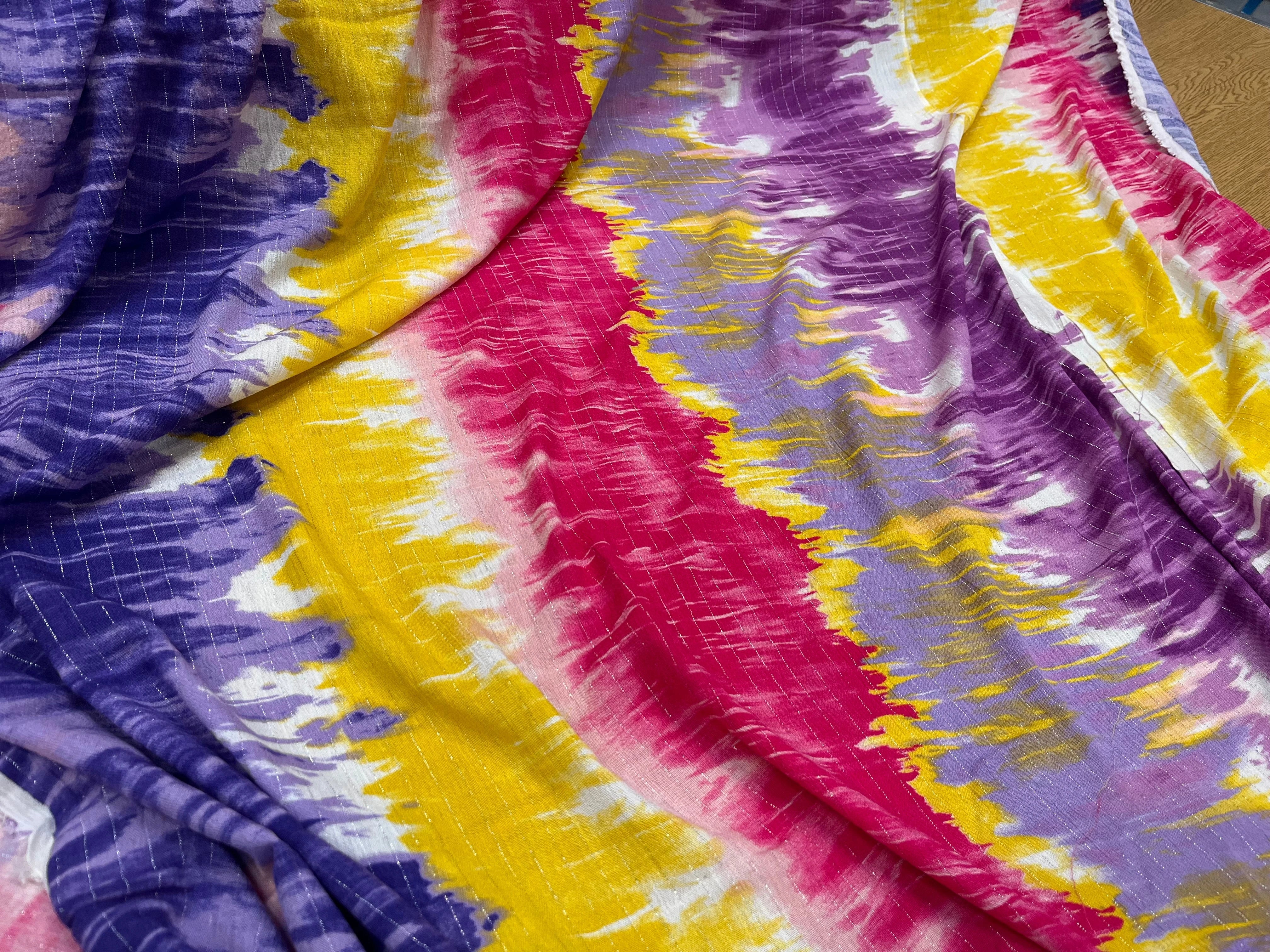 LUREX  YORYU TIE AND DYE JAUNE/ROSE/VIOLET - My Little Coupon