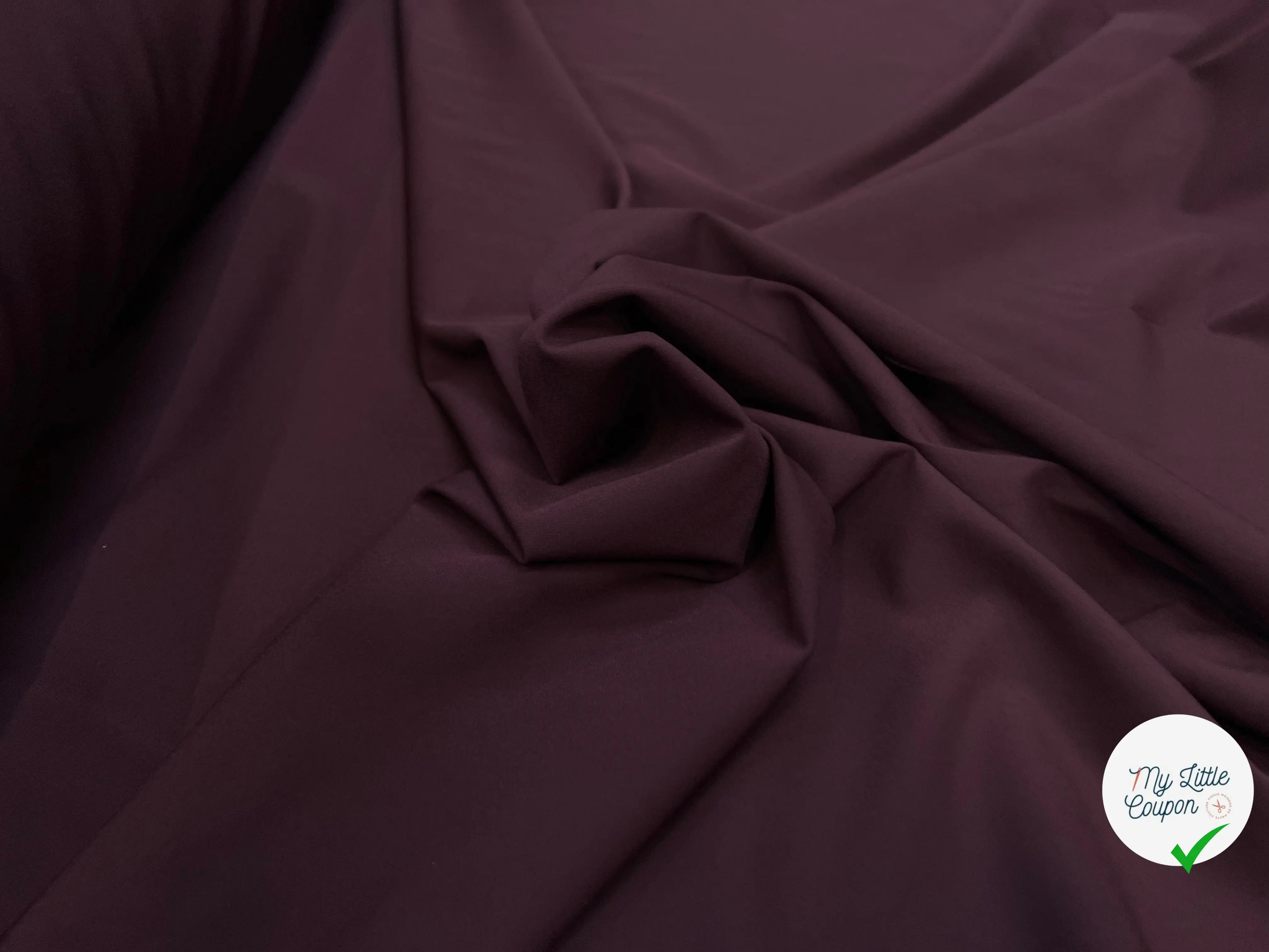 MAILLE BISTRETCH TECNICO BURGUNDY 10% ELASTHANNE - My Little Coupon