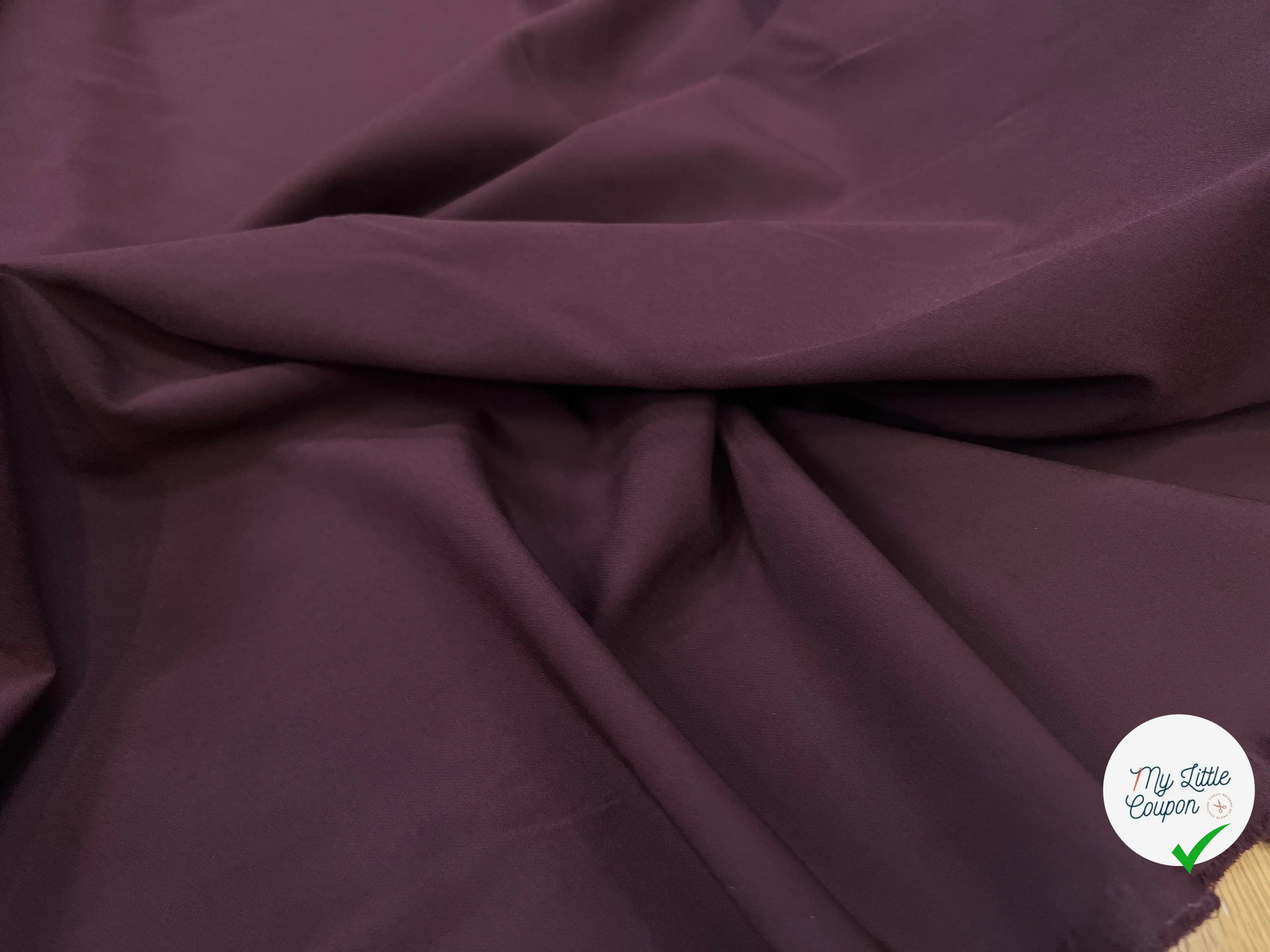 MAILLE BISTRETCH TECNICO BURGUNDY 10% ELASTHANNE - My Little Coupon