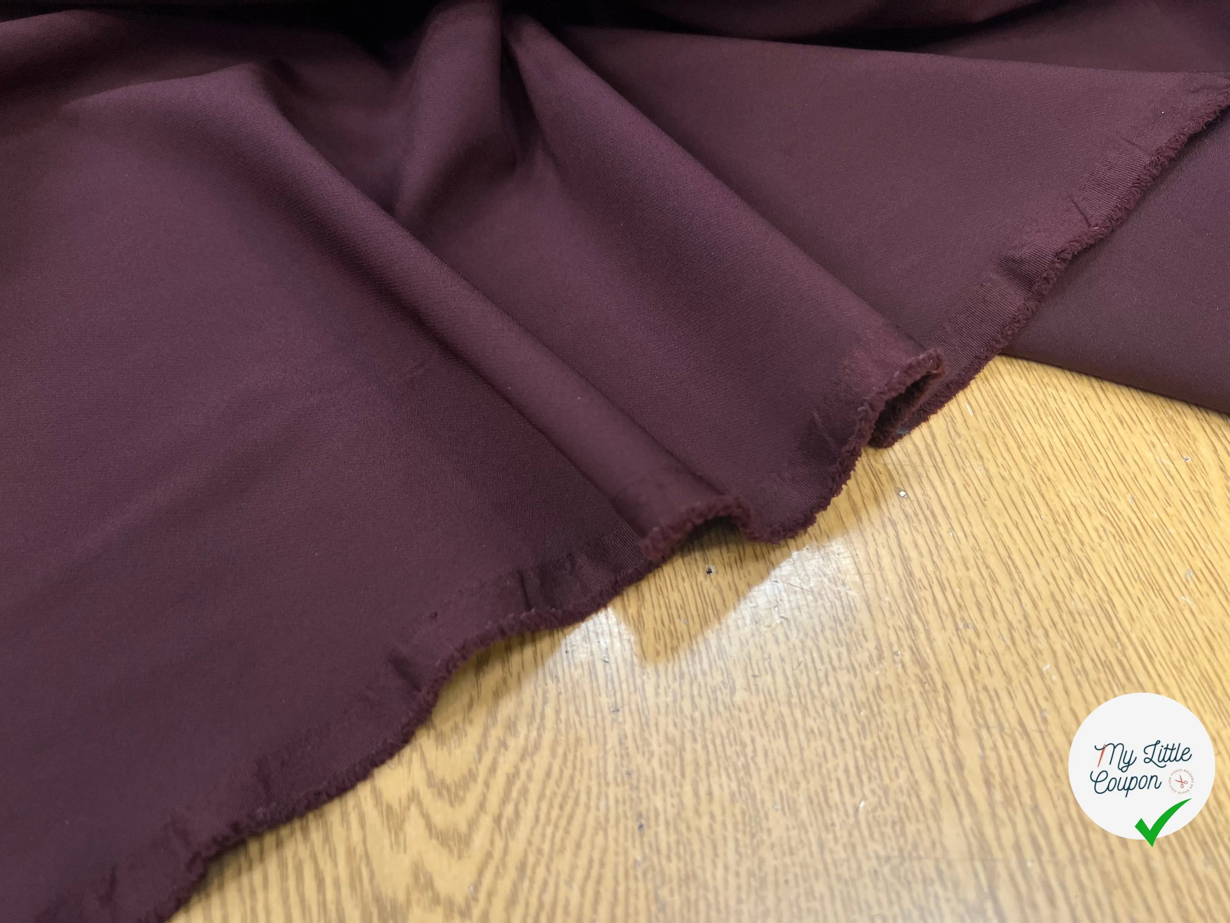 MAILLE BISTRETCH TECNICO BURGUNDY 10% ELASTHANNE - My Little Coupon
