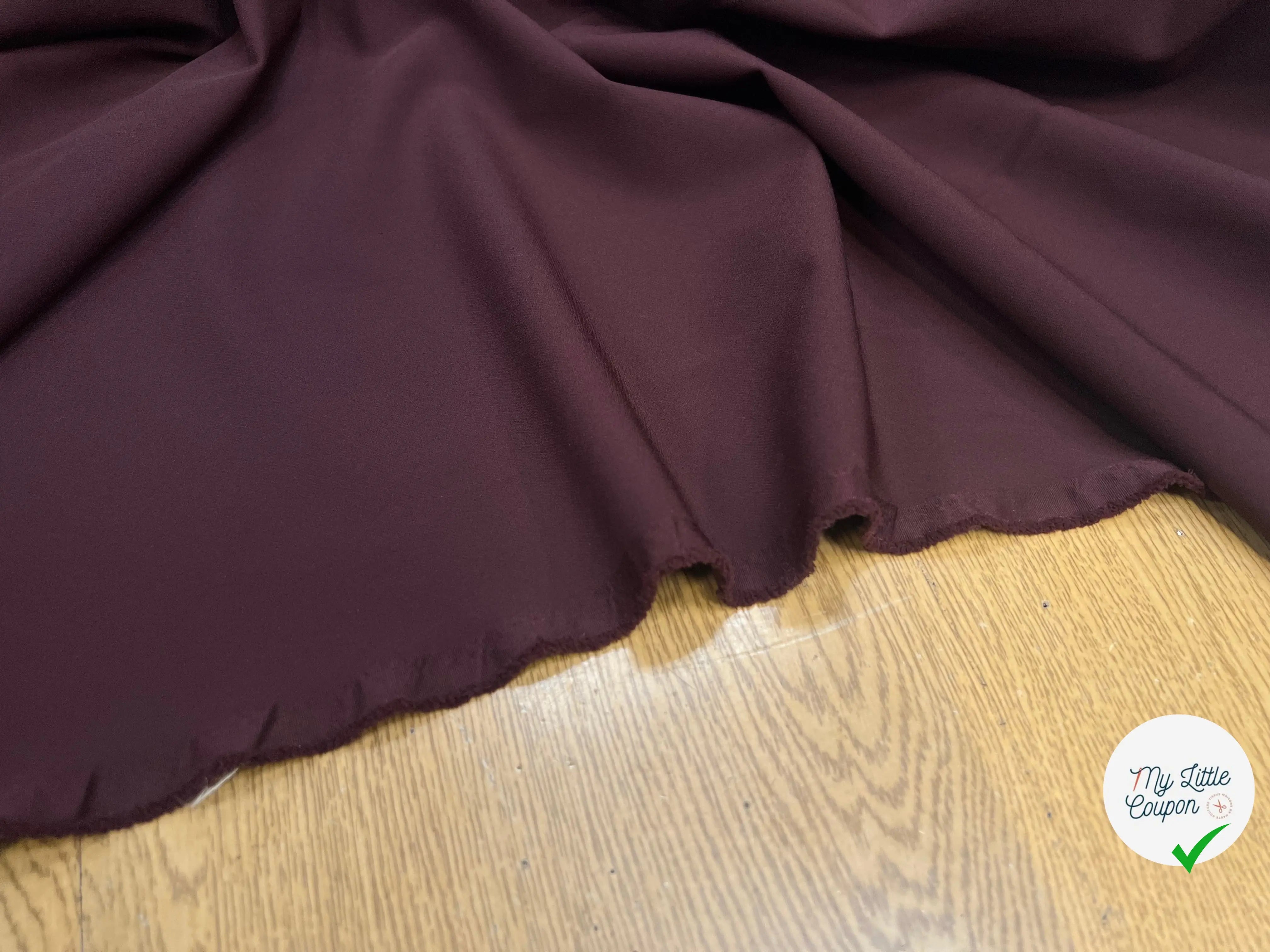 MAILLE BISTRETCH TECNICO BURGUNDY 10% ELASTHANNE - My Little Coupon