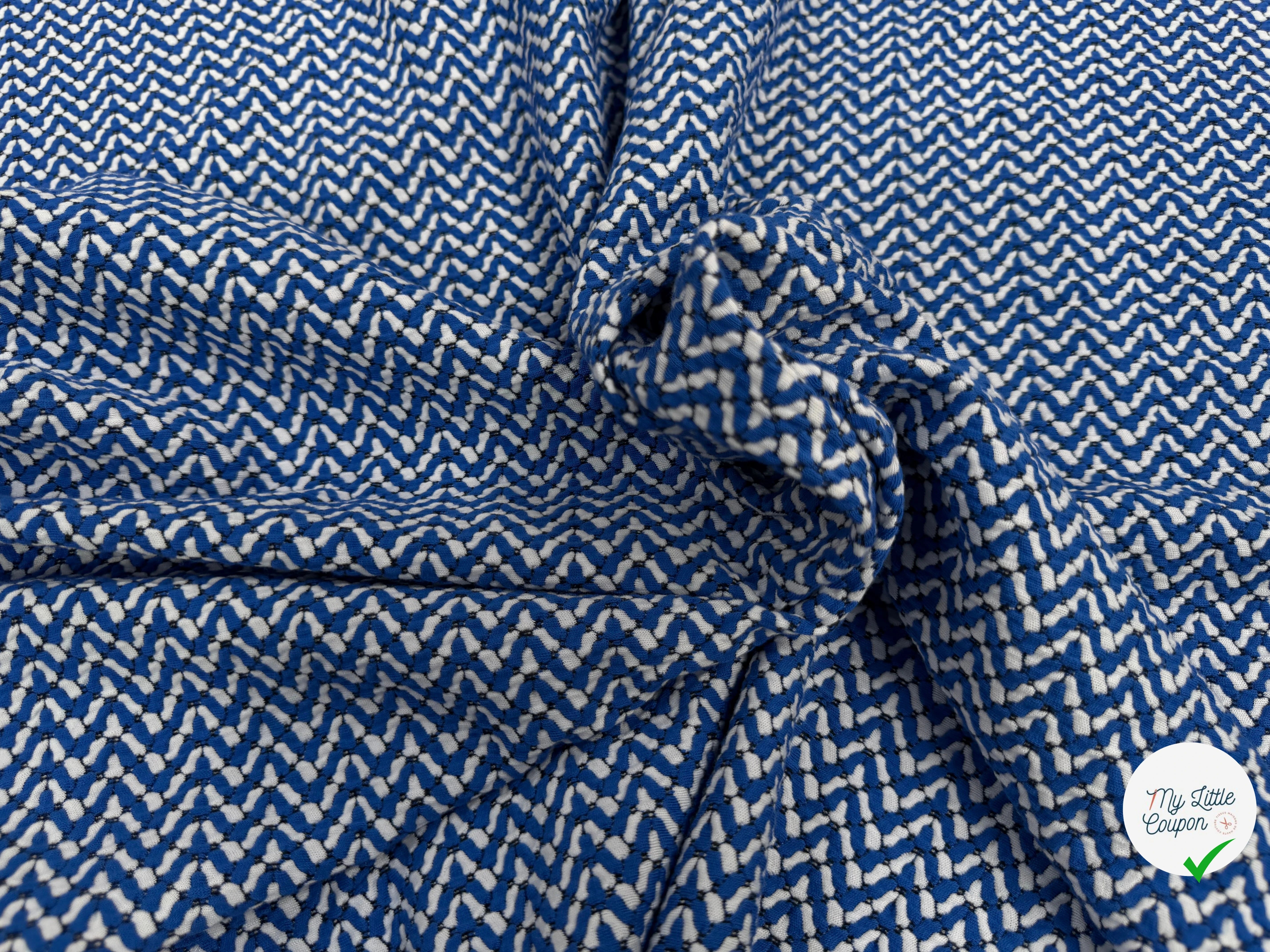 MAILLE COTON BLEU ET BLANC - My Little Coupon