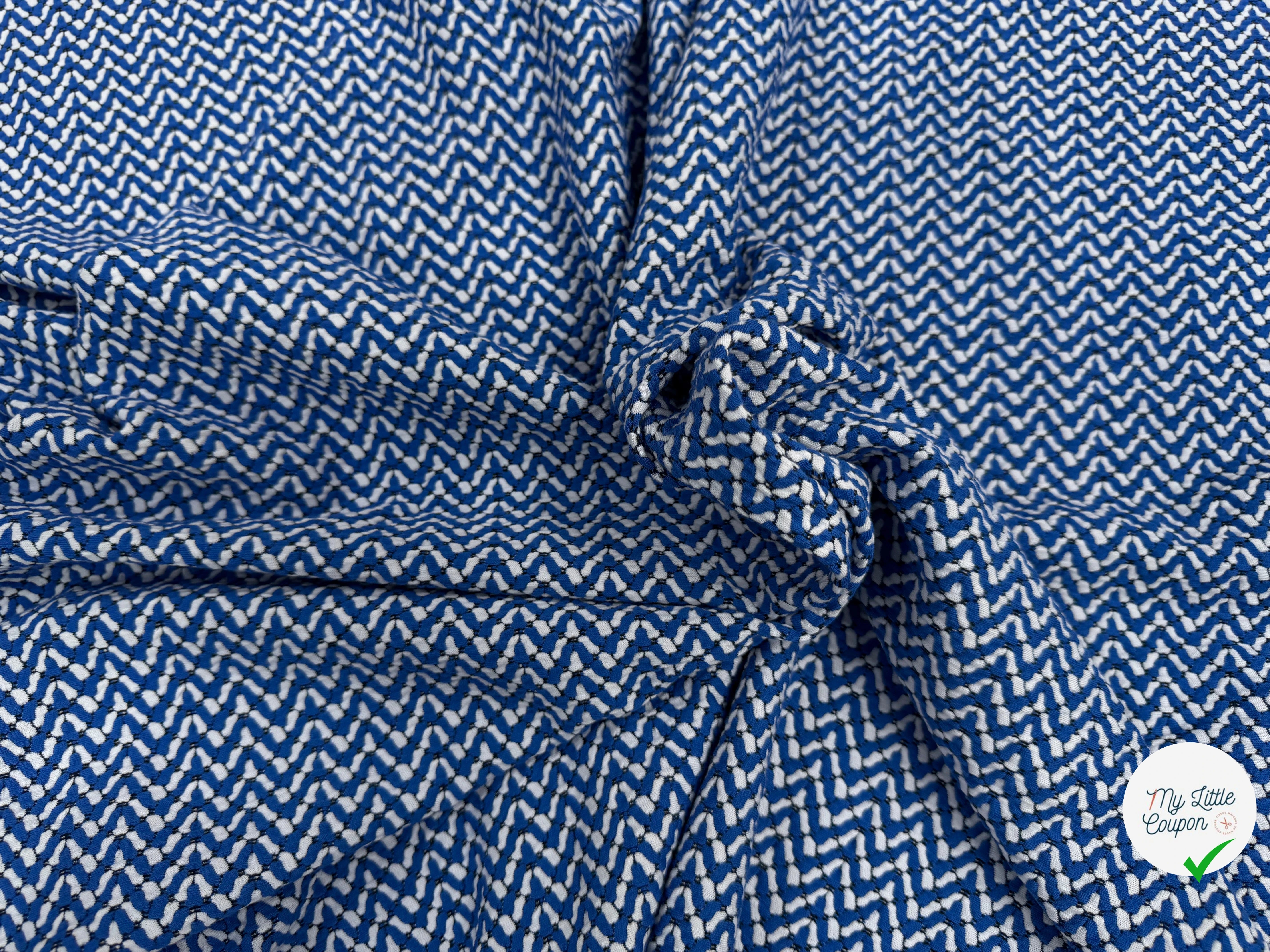MAILLE COTON BLEU ET BLANC - My Little Coupon