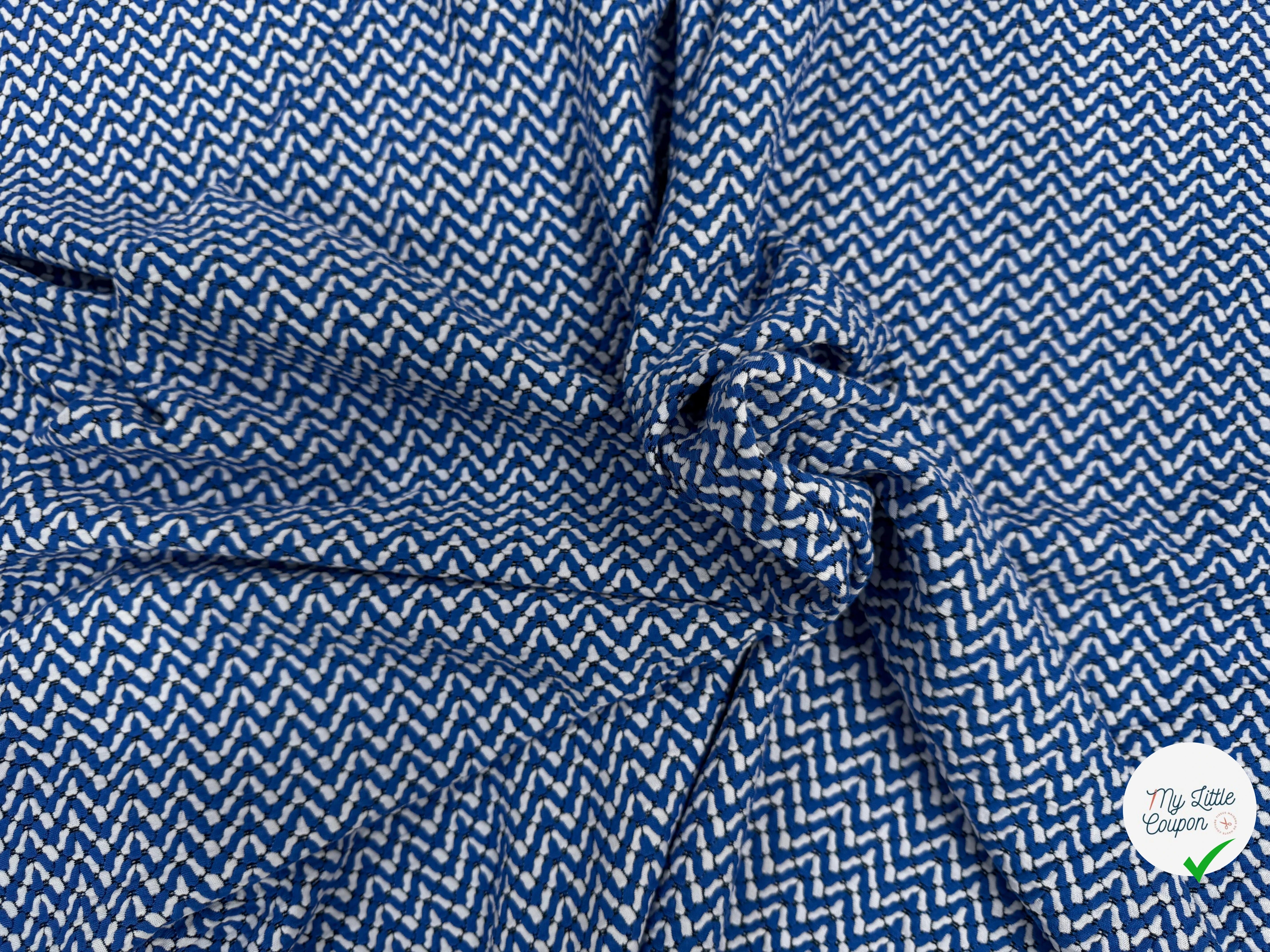 MAILLE COTON BLEU ET BLANC - My Little Coupon