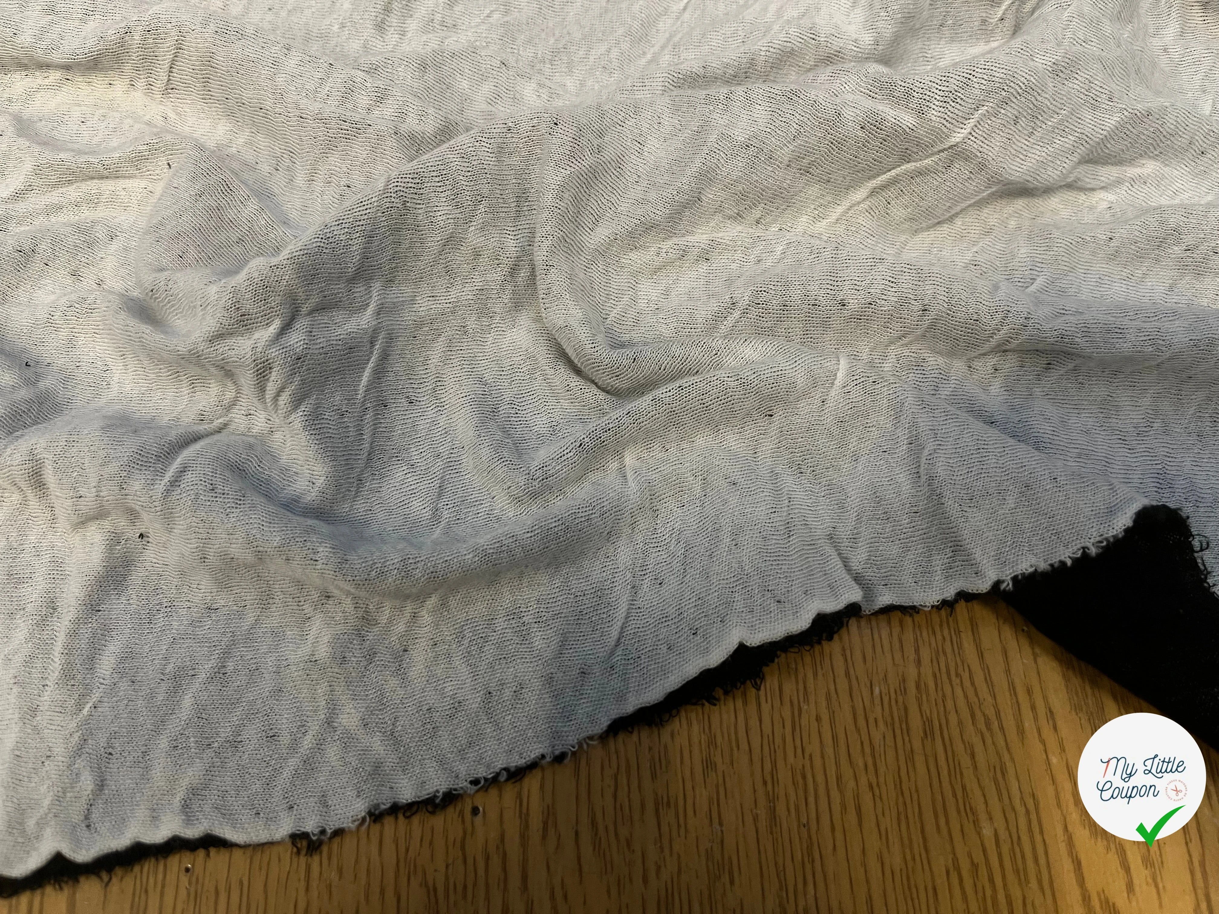 MAILLE COTON CONTRECOLLÉE ULTRA STRETCH NOIR ET BLANC - My Little Coupon