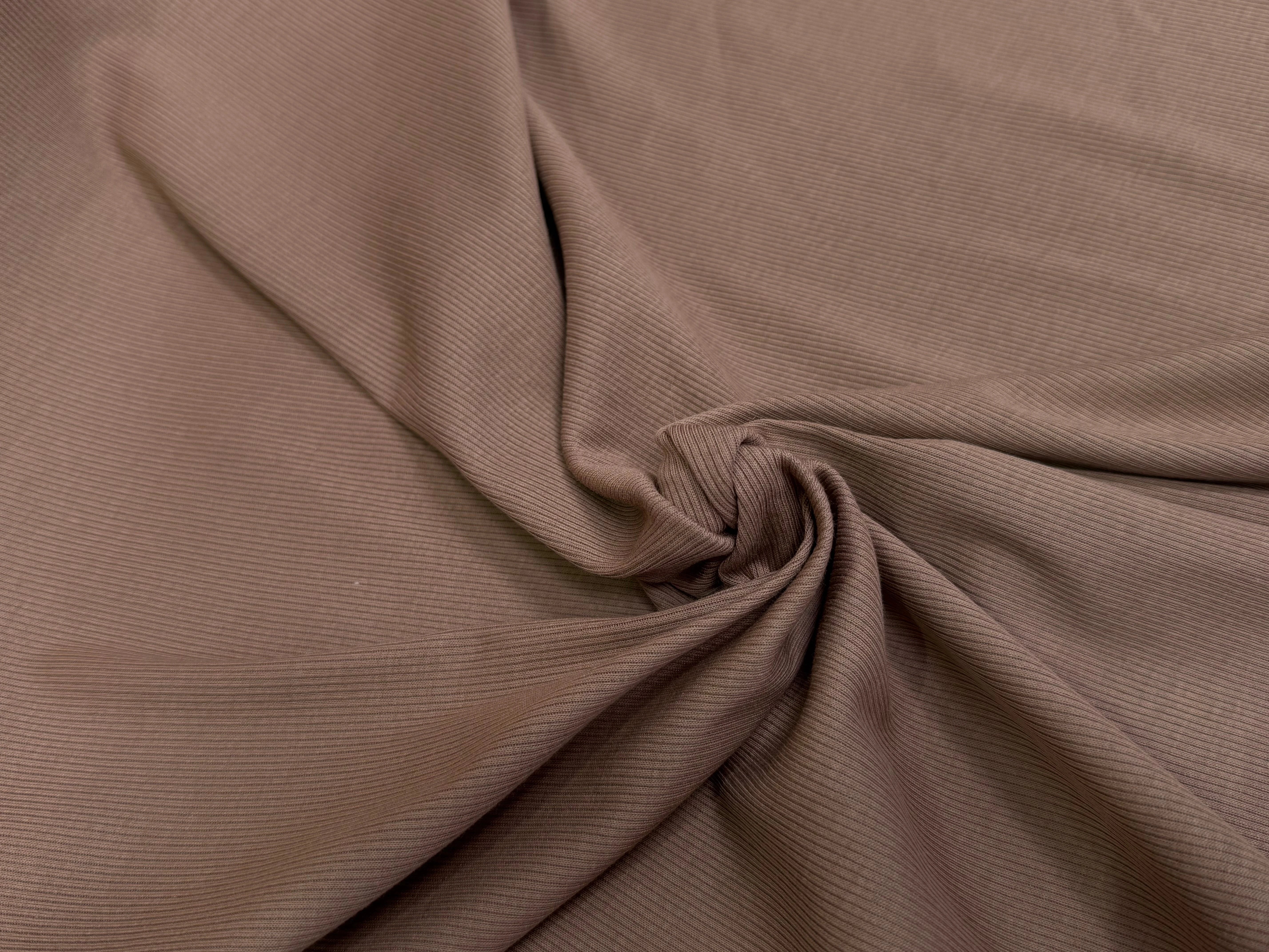 MAILLE COTON CÔTE 1X1  STRETCH BRONZÉE - My Little Coupon