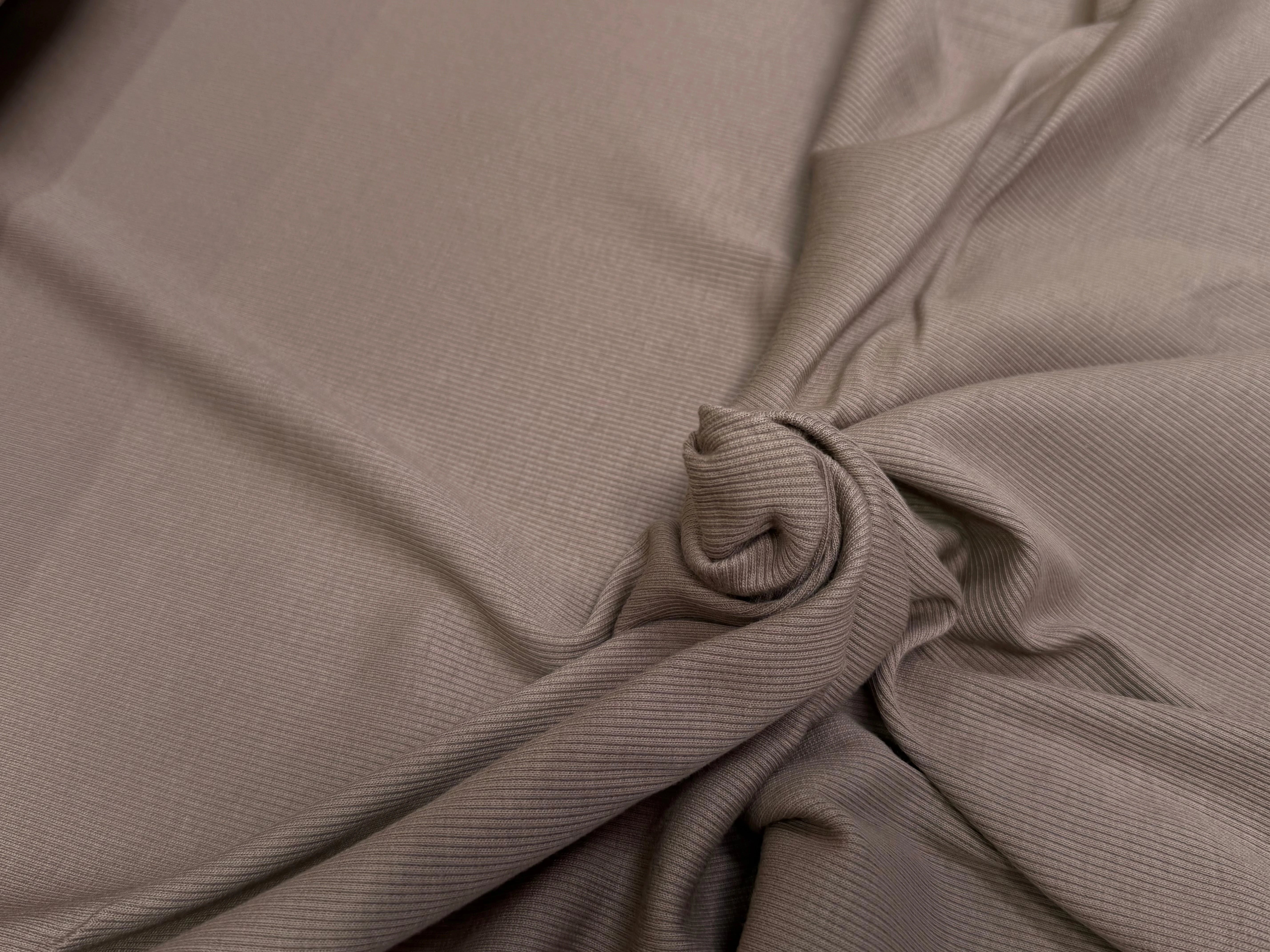 MAILLE COTON CÔTE 1X1 STRETCH DARK SAND - My Little Coupon