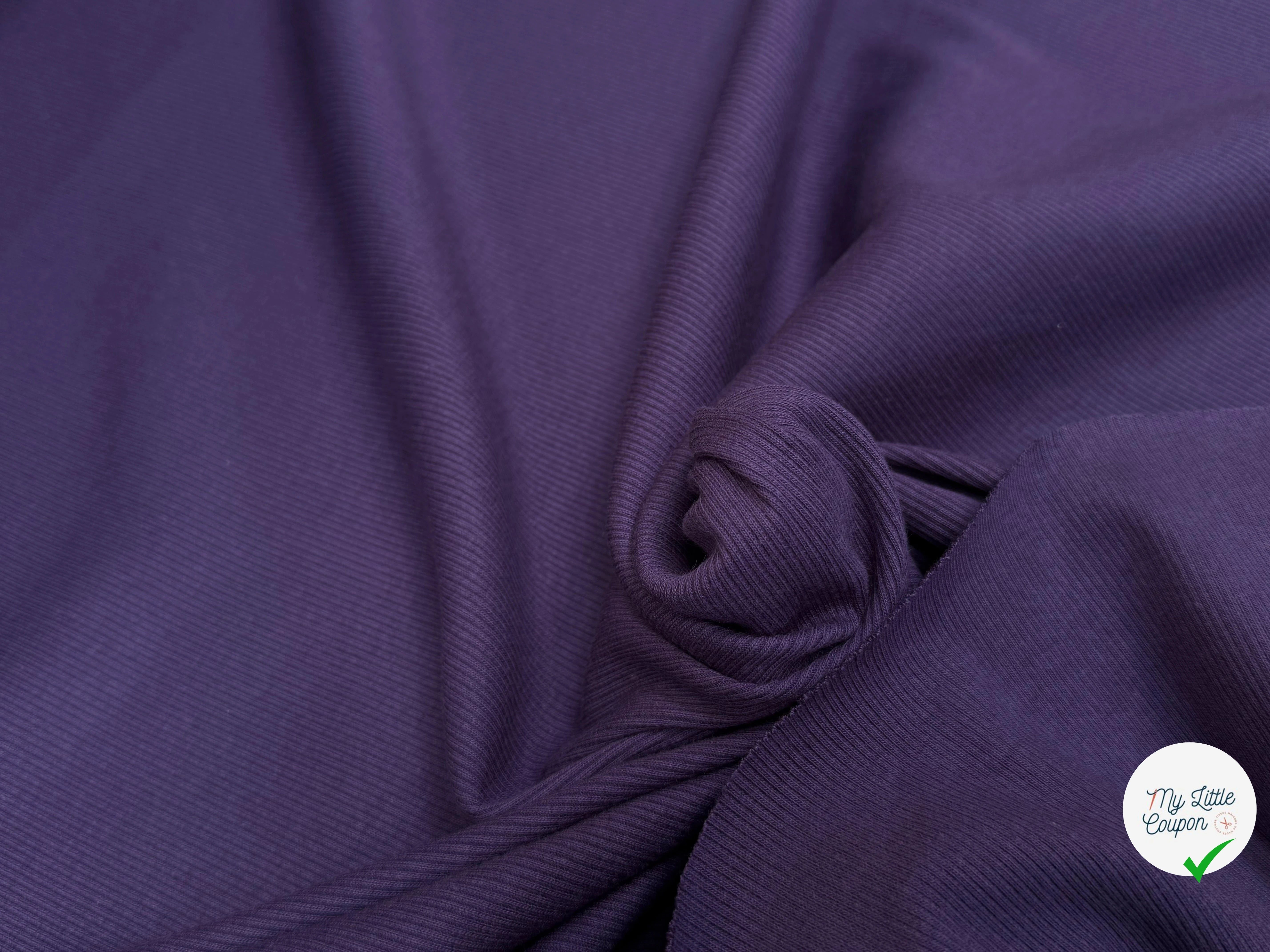 MAILLE COTON CÔTE 1X1  STRETCH NAVY - My Little Coupon