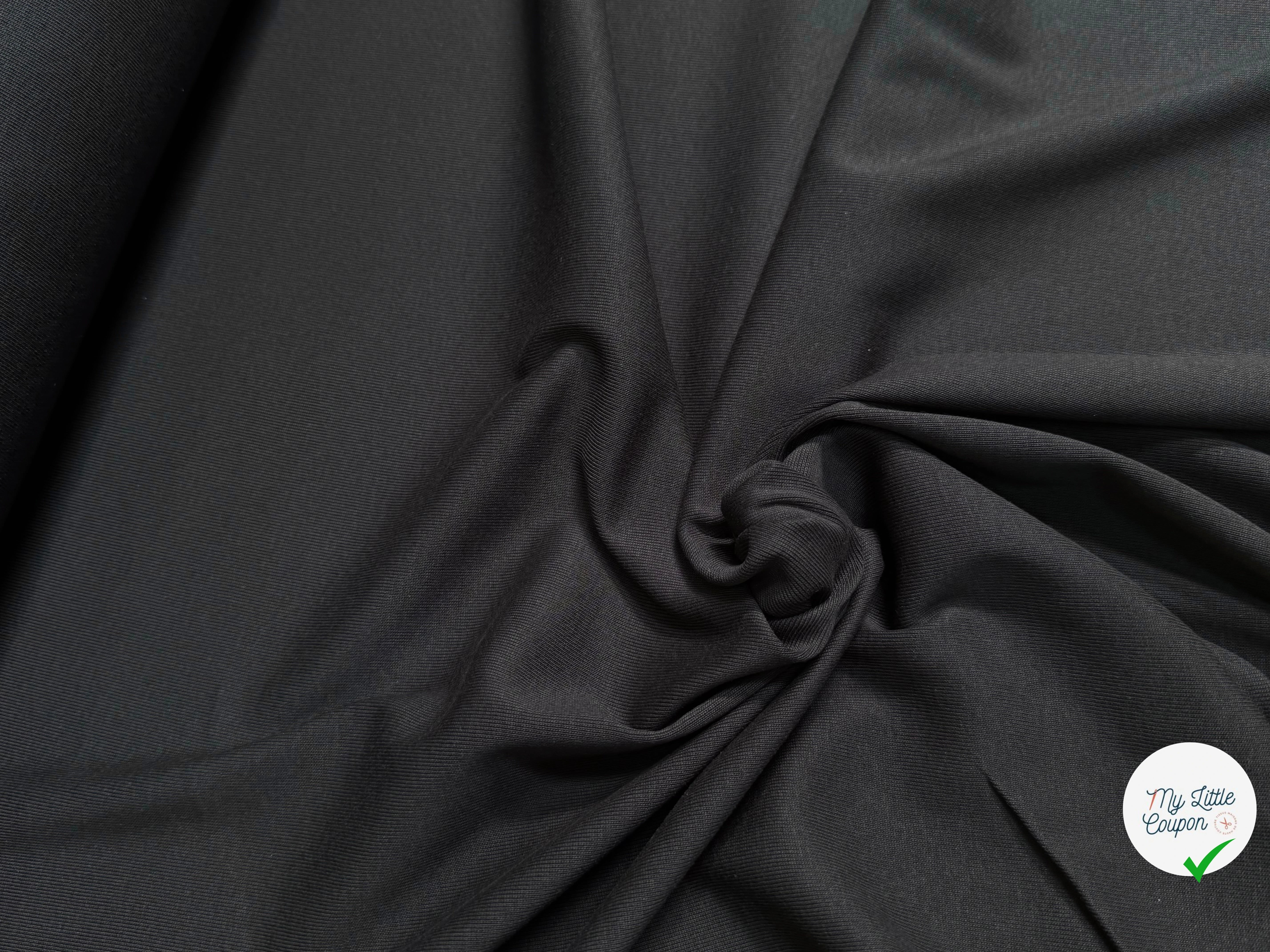 MAILLE COTON LEGER CÔTELÉE BLACK - My Little Coupon