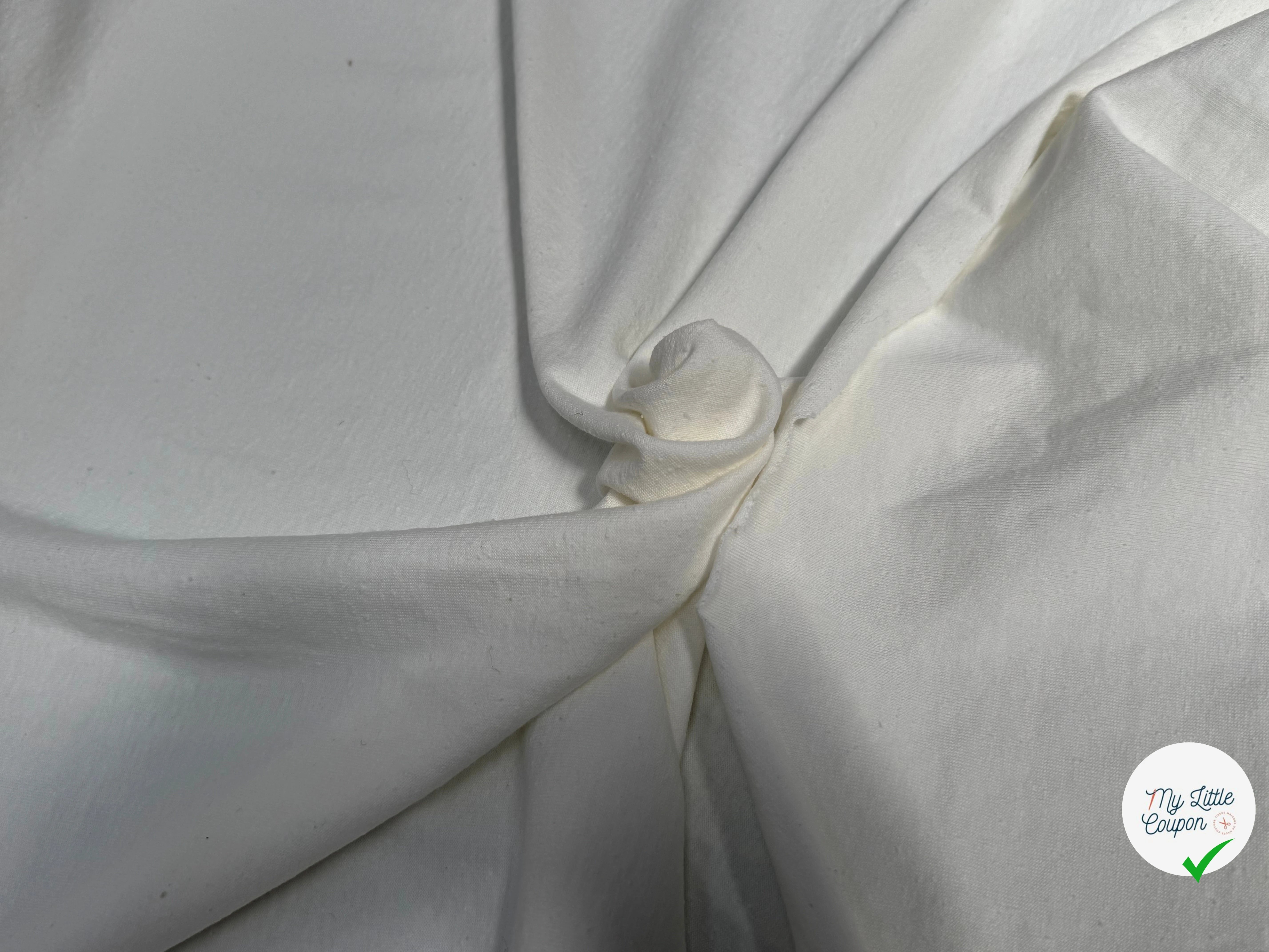 MAILLE COTON LOURD GRATÉE BELLE TENUE BLANC - My Little Coupon
