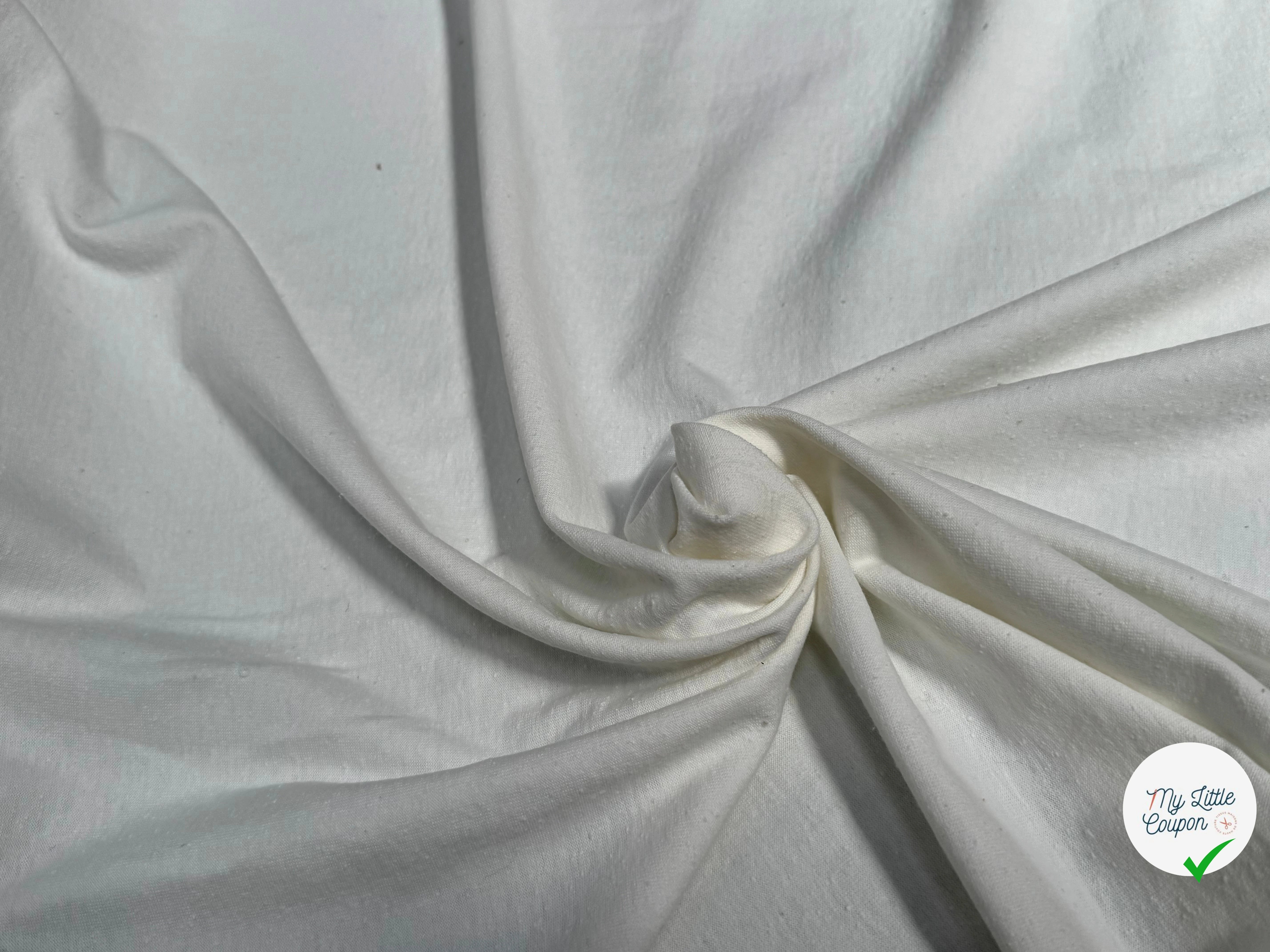 MAILLE COTON LOURD GRATÉE BELLE TENUE BLANC - My Little Coupon
