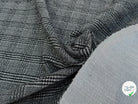 MAILLE COTON LOURDE PRINCE DE GALLES GRIS BLANC NOIR - My Little Coupon