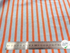 MAILLE COTON LOURDE RAYURES BLEU GRIS ET ORANGE - My Little Coupon - tissu - coudre