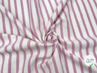 MAILLE COTON LOURDE RAYURES ROSE SIBILÉ FOND NEIGE - My Little Coupon - tissu - coudre