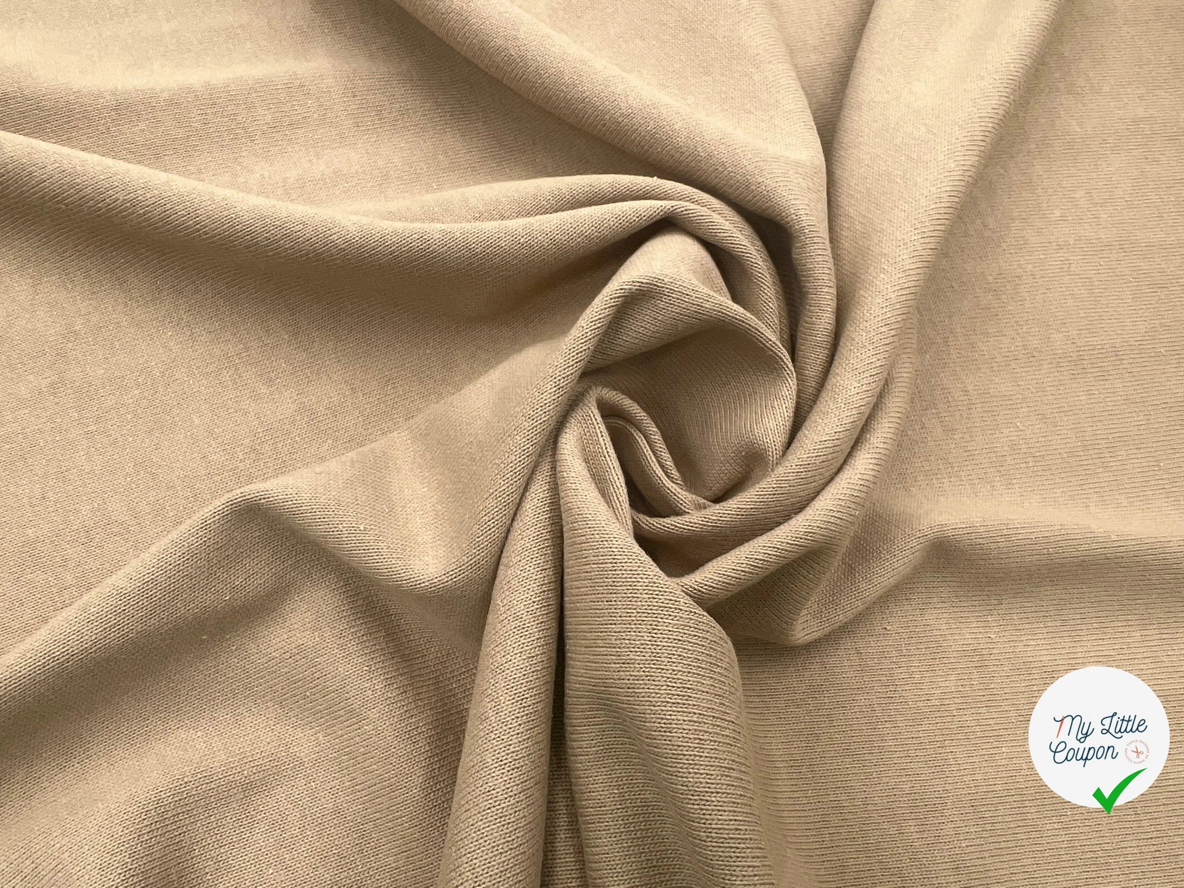 MAILLE COTON LOURDE SABLE - My Little Coupon - tissu - coudre