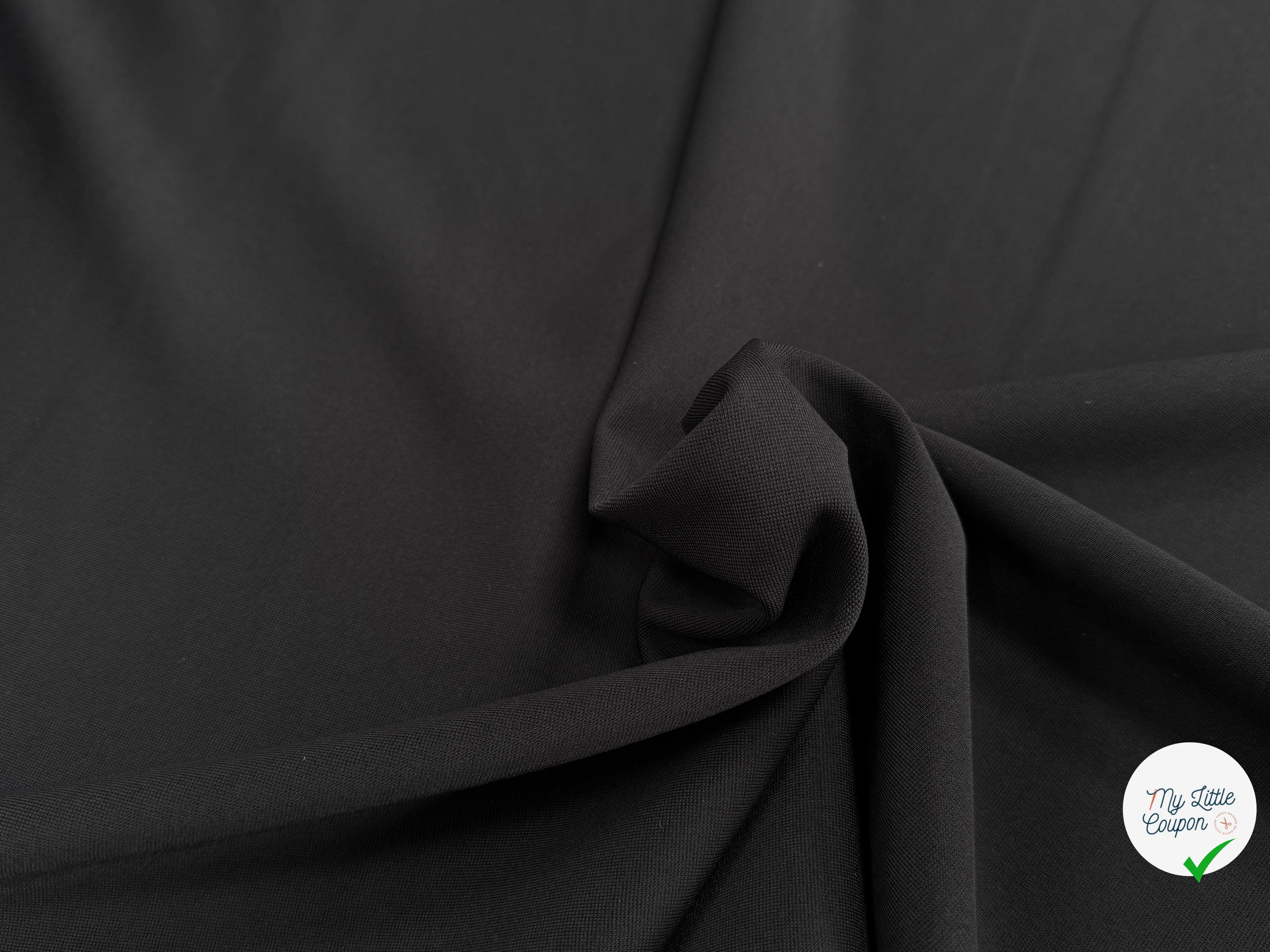 MAILLE COTON ULTRA STRETCH NOIR 96% COTON - My Little Coupon