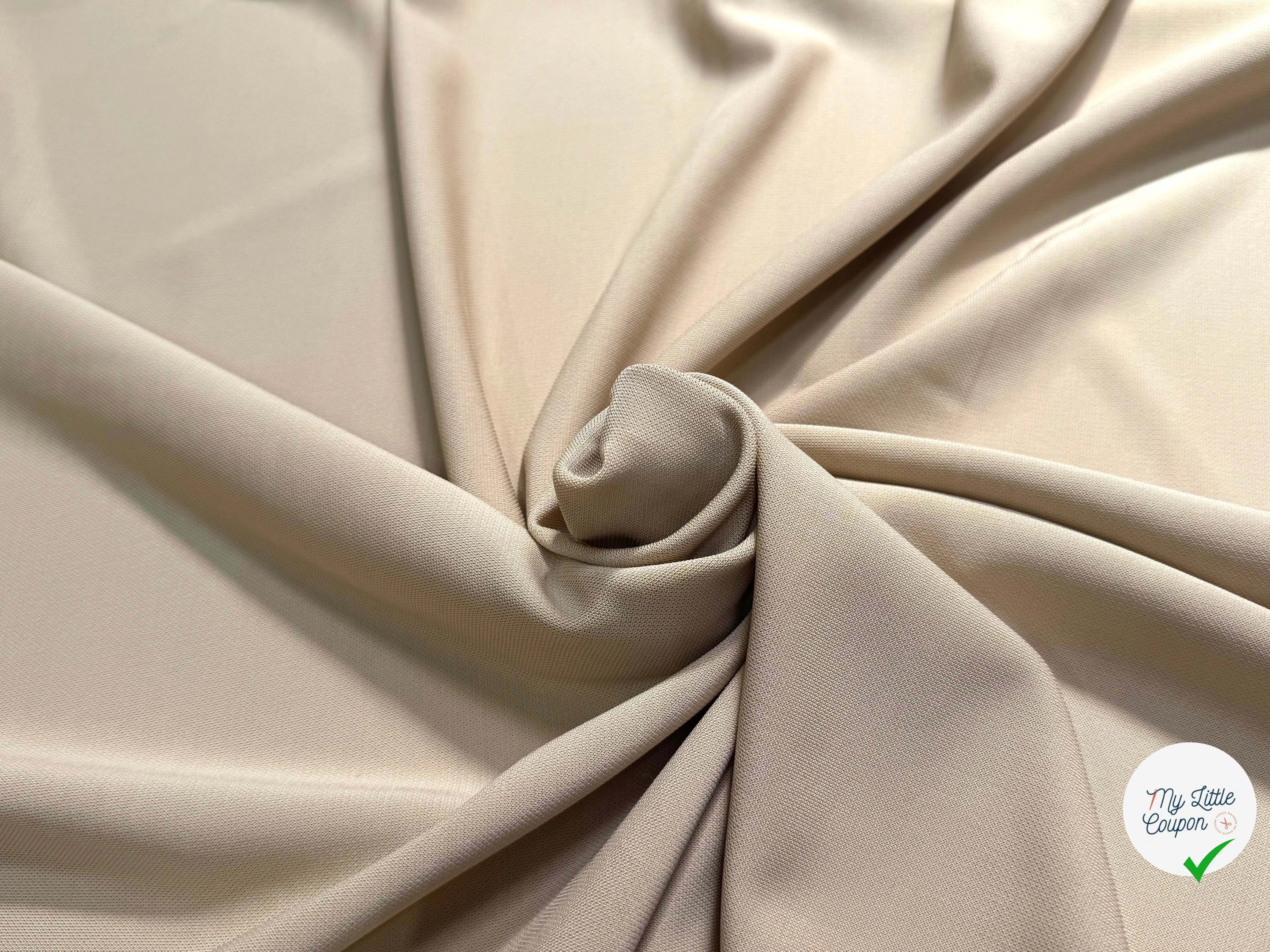 MAILLE CREPÉE STRETCH BEIGE CRÈME - My Little Coupon