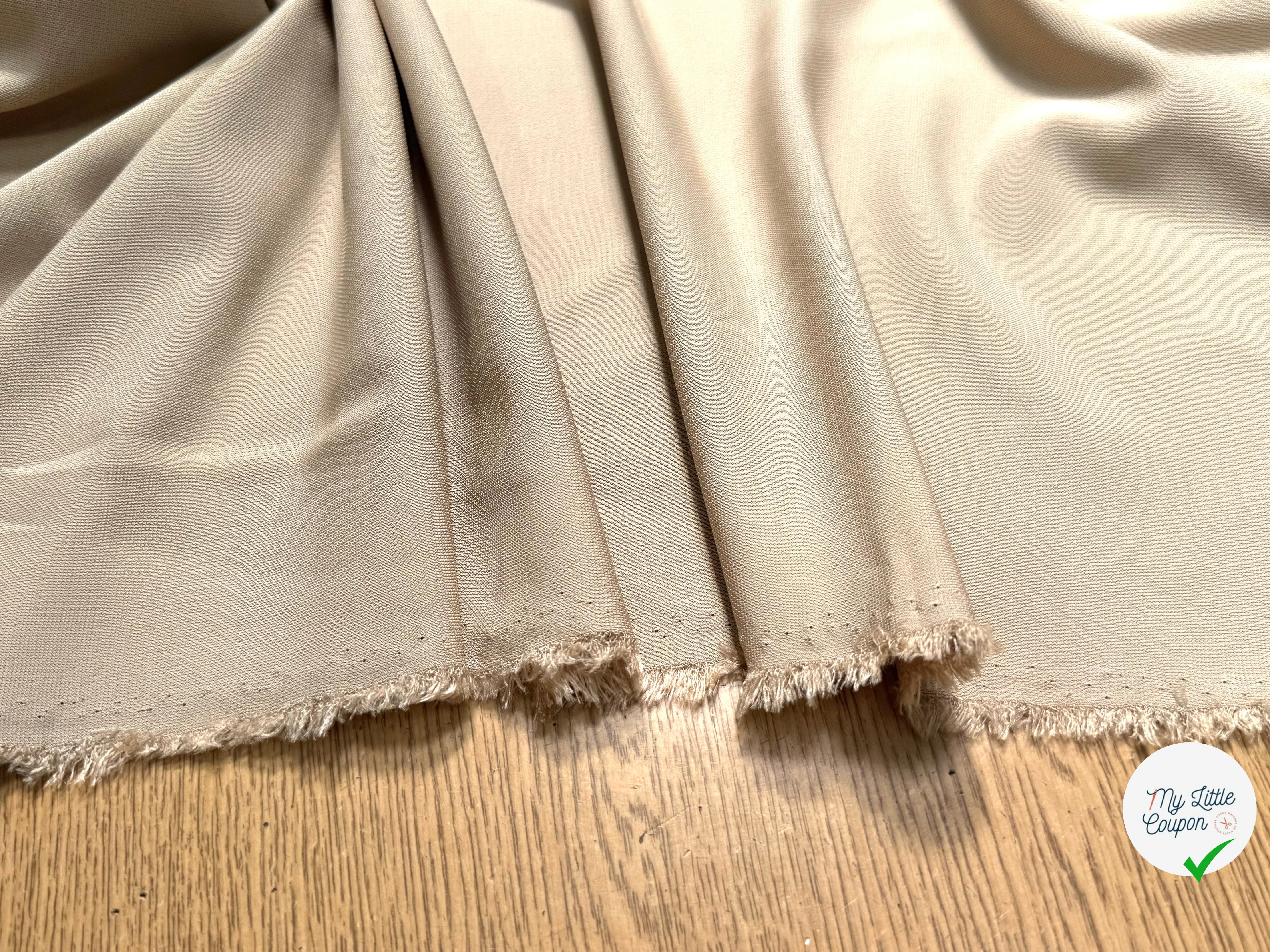 MAILLE CREPÉE STRETCH BEIGE CRÈME - My Little Coupon