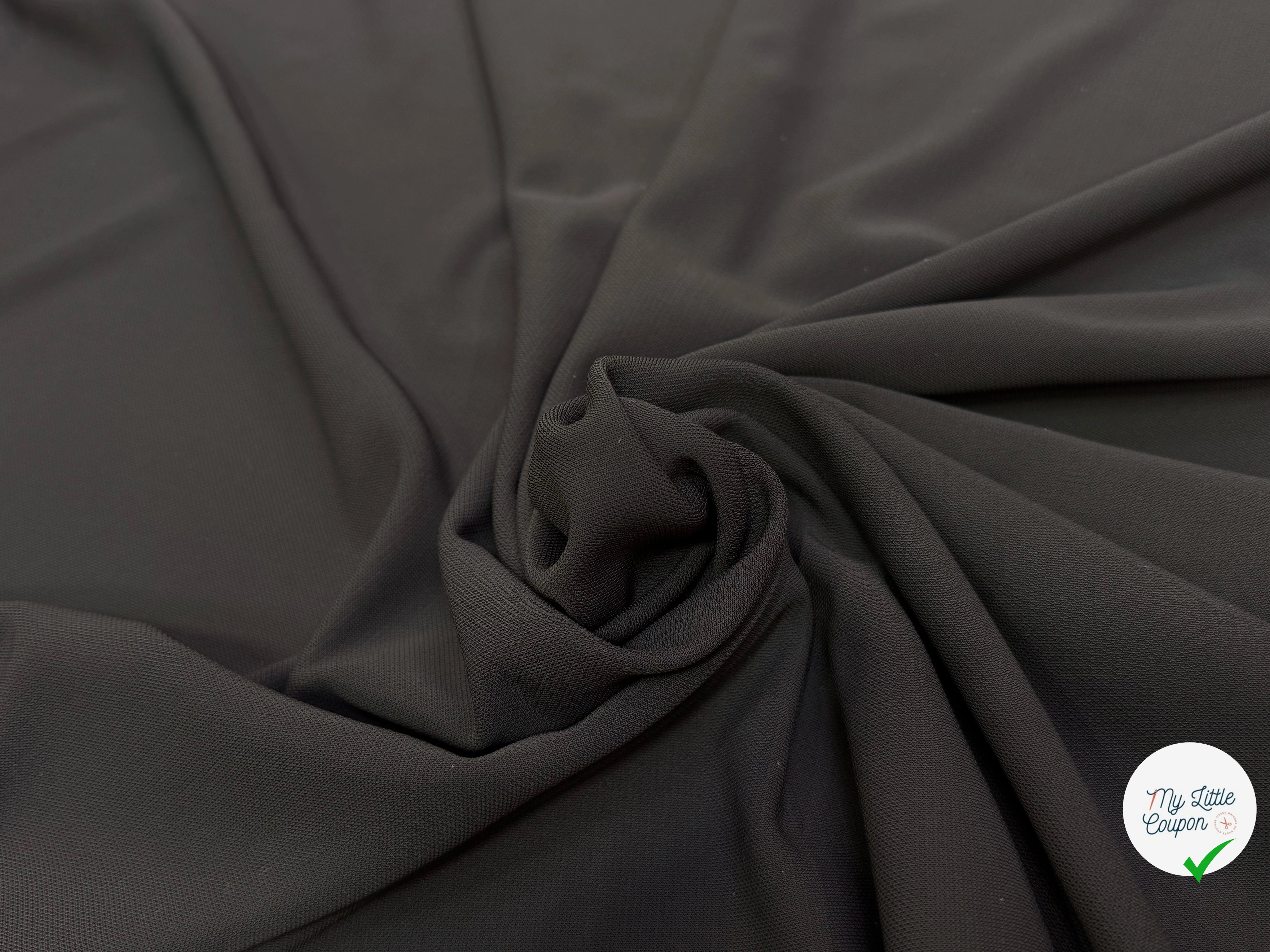 MAILLE CREPÉE STRETCH MARRON NOISETTE - My Little Coupon