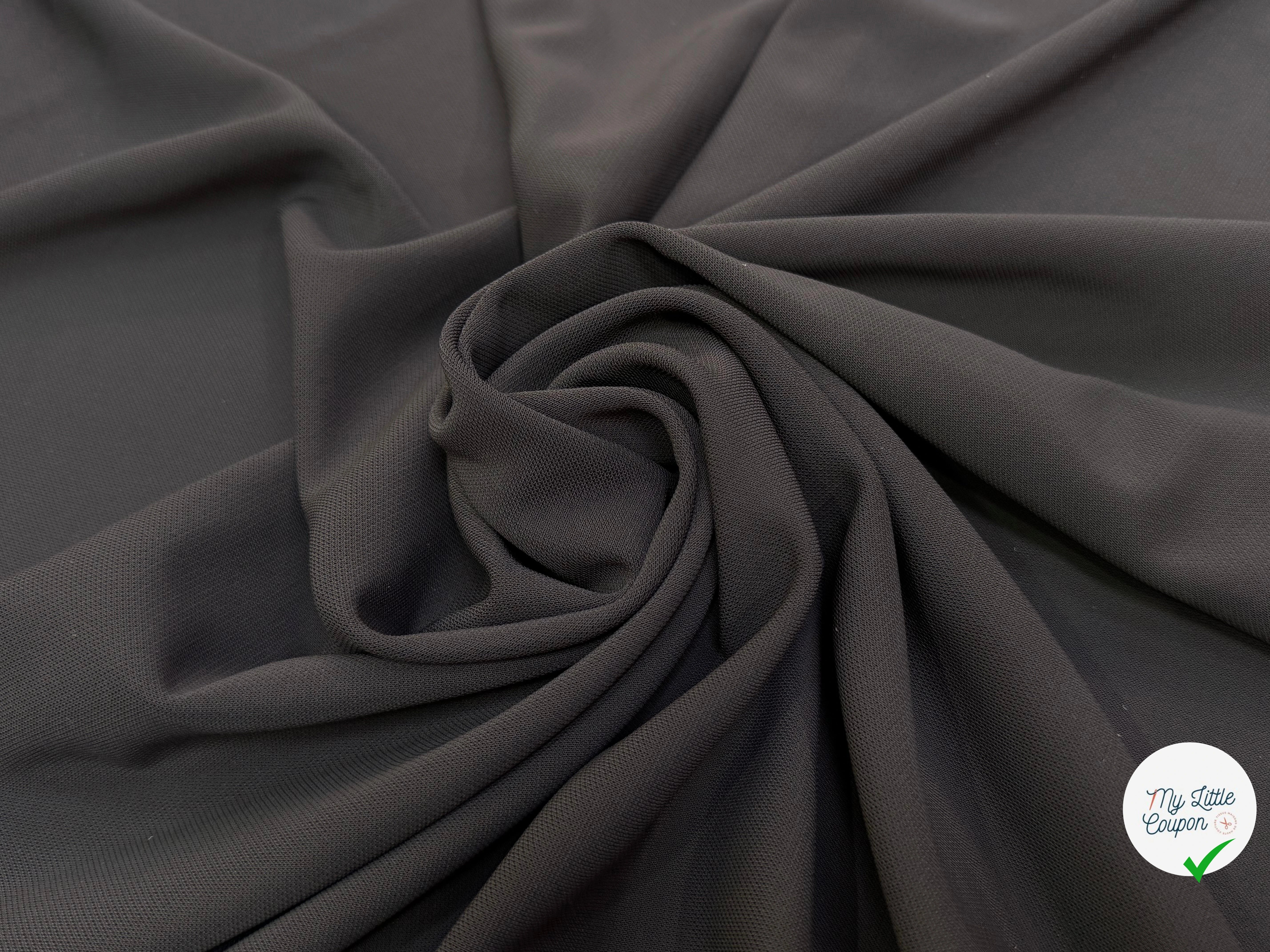 MAILLE CREPÉE STRETCH MARRON NOISETTE - My Little Coupon