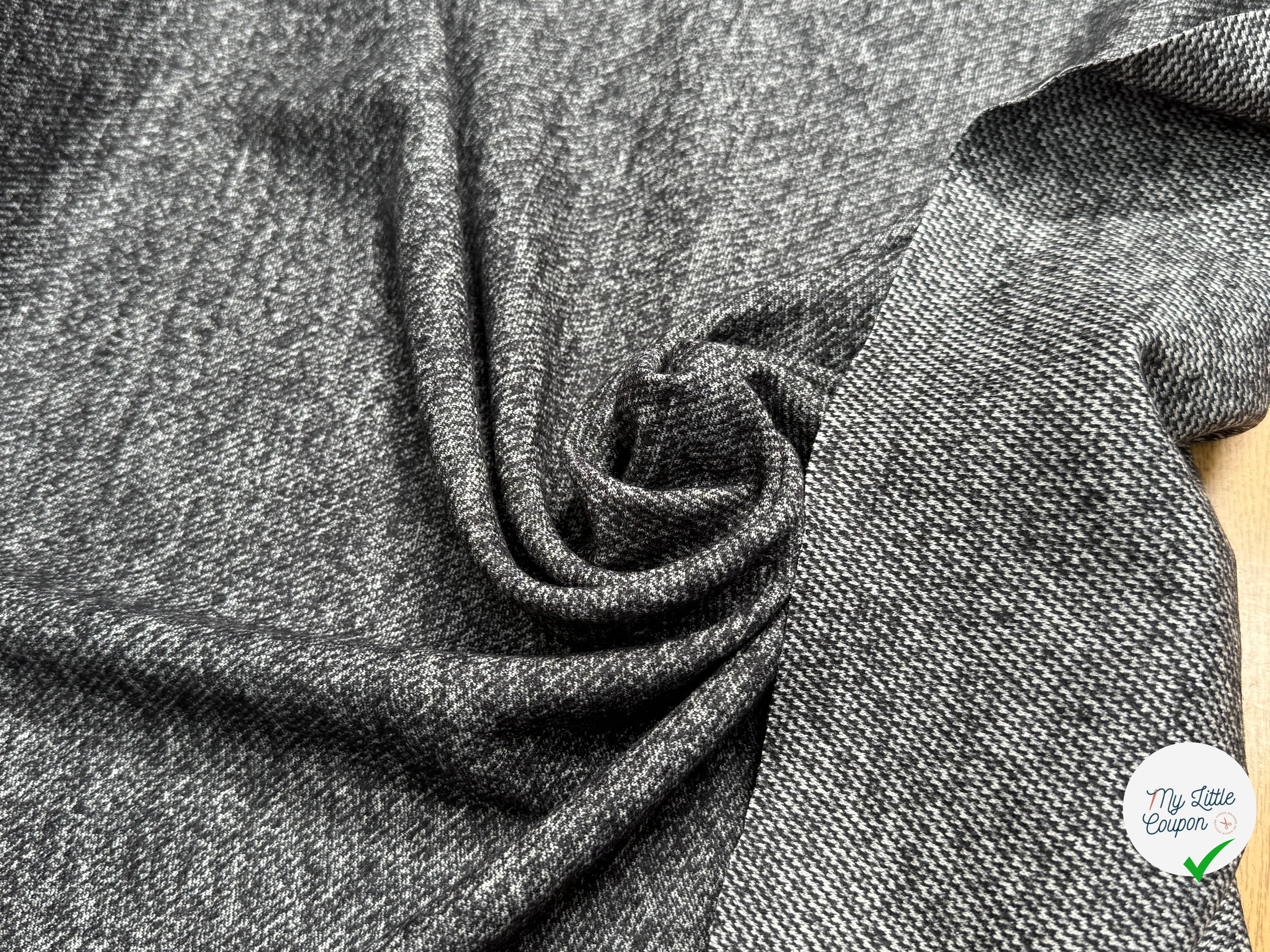 MAILLE DE LAINE TISSÉE ULTRA STRETCH GRIS CHINÉ - My Little Coupon