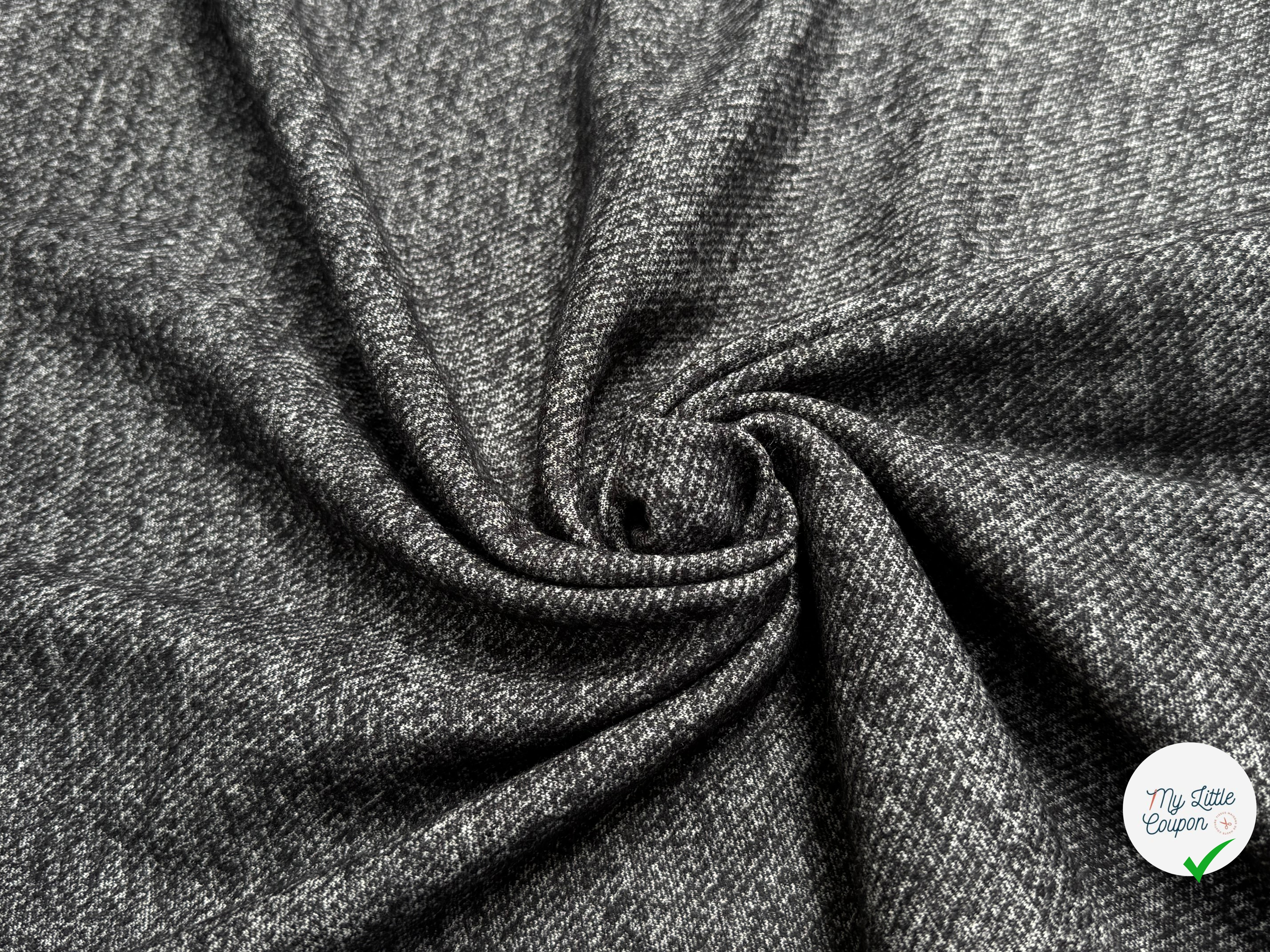 MAILLE DE LAINE TISSÉE ULTRA STRETCH GRIS CHINÉ - My Little Coupon