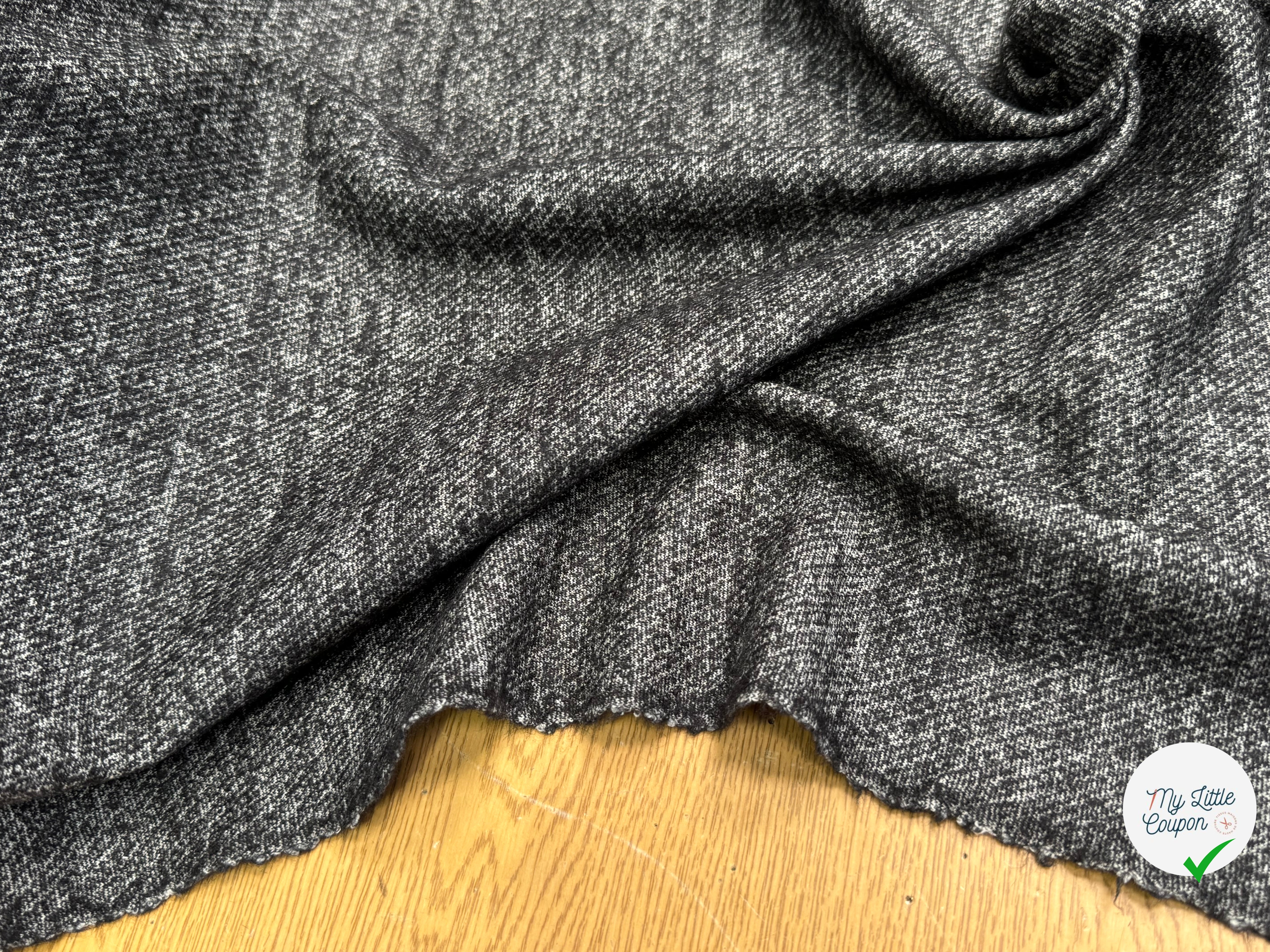 MAILLE DE LAINE TISSÉE ULTRA STRETCH GRIS CHINÉ - My Little Coupon
