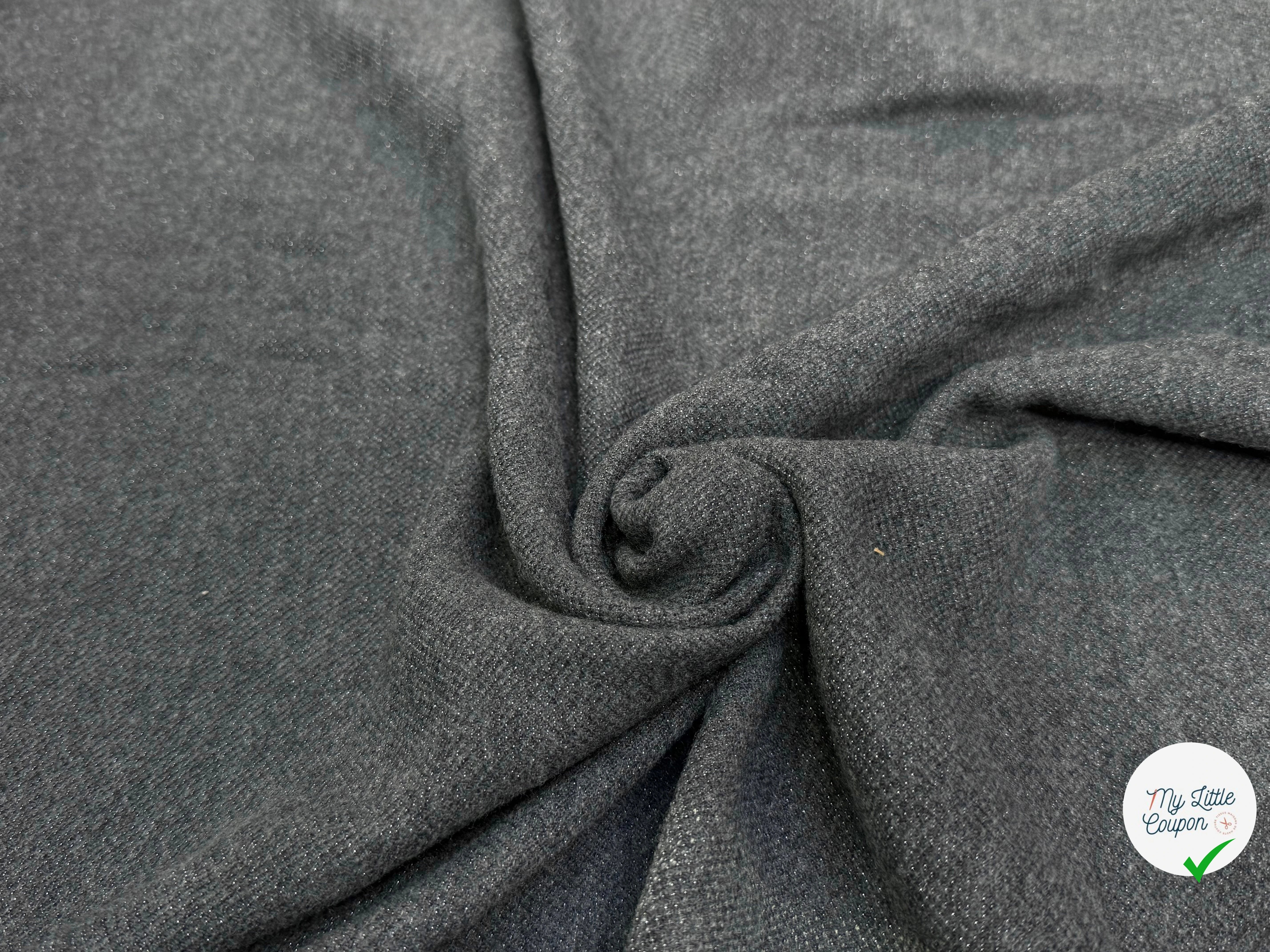 MAILLE DE LAINE TRICOTÉE LÉGÈREMENT STRETCH GRIS - My Little Coupon