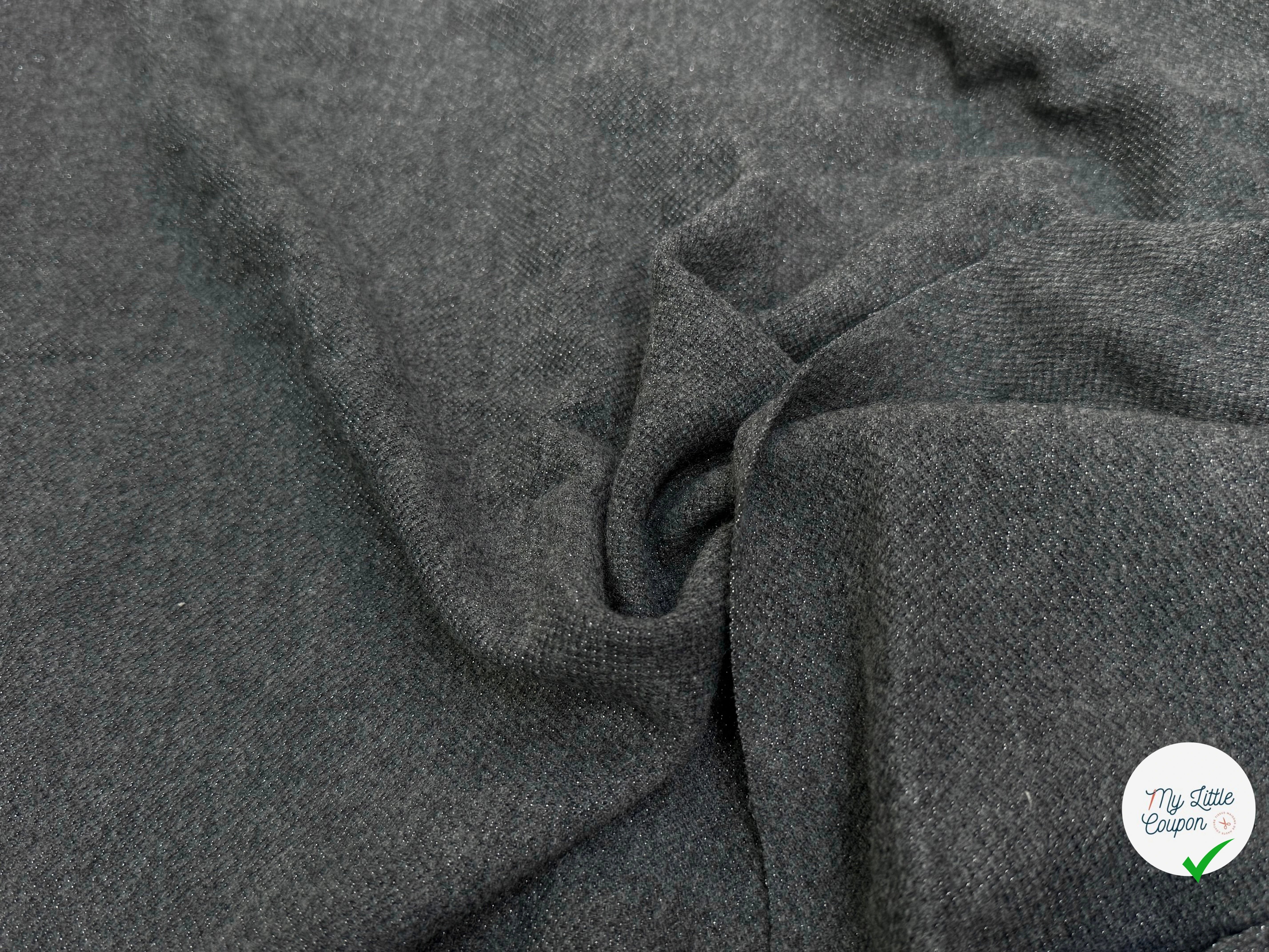 MAILLE DE LAINE TRICOTÉE LÉGÈREMENT STRETCH GRIS - My Little Coupon