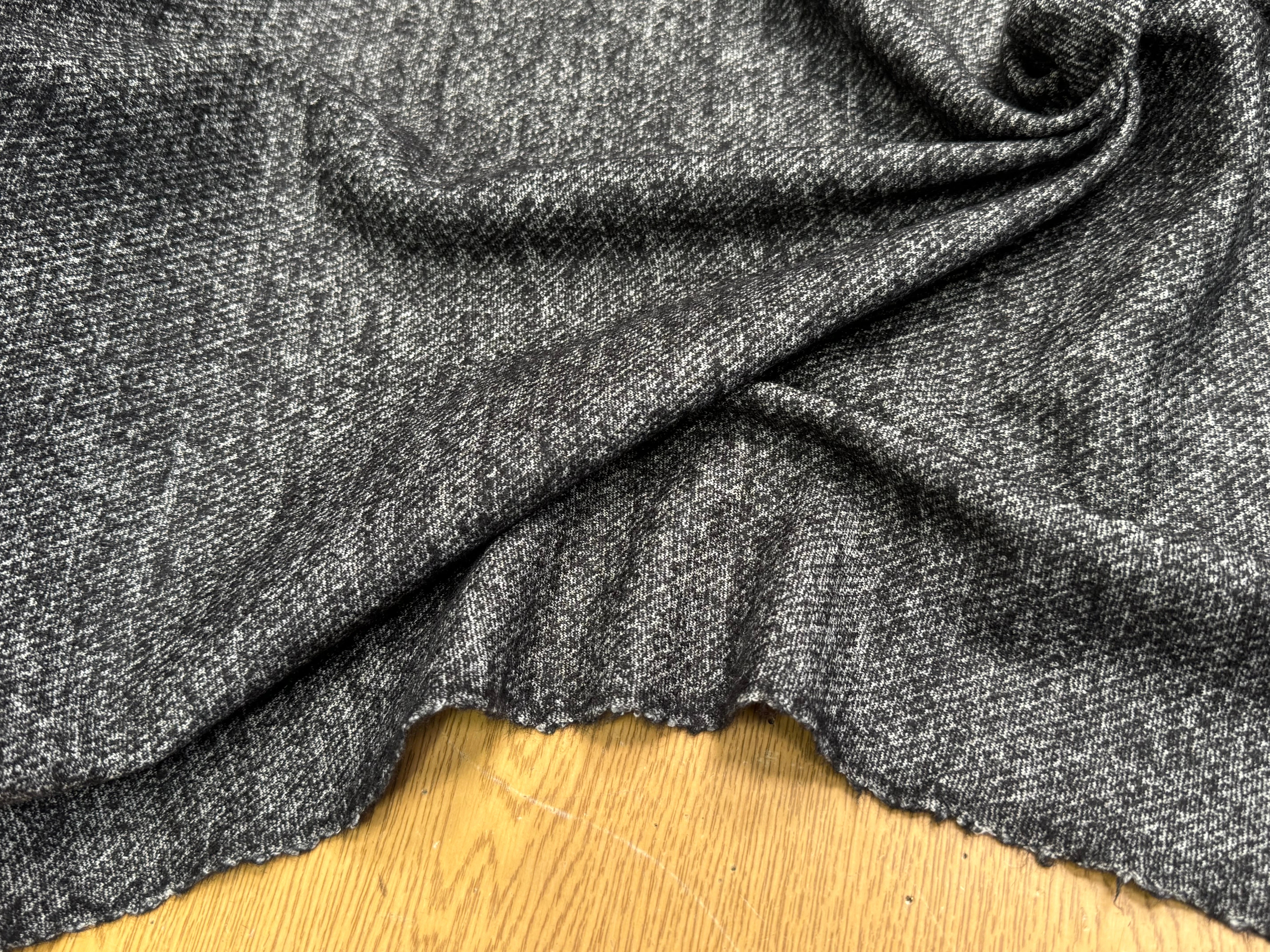 MAILLE DE LAINE TISSÉE ULTRA STRETCH GRIS CHINÉ - My Little Coupon