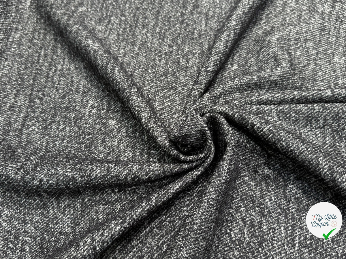 MAILLE DE LAINE TISSÉE ULTRA STRETCH GRIS CHINÉ - My Little Coupon