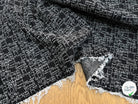 MAILLE EFFET GRUNGE MOUCHETÉE NOIR&BLANC - My Little Coupon