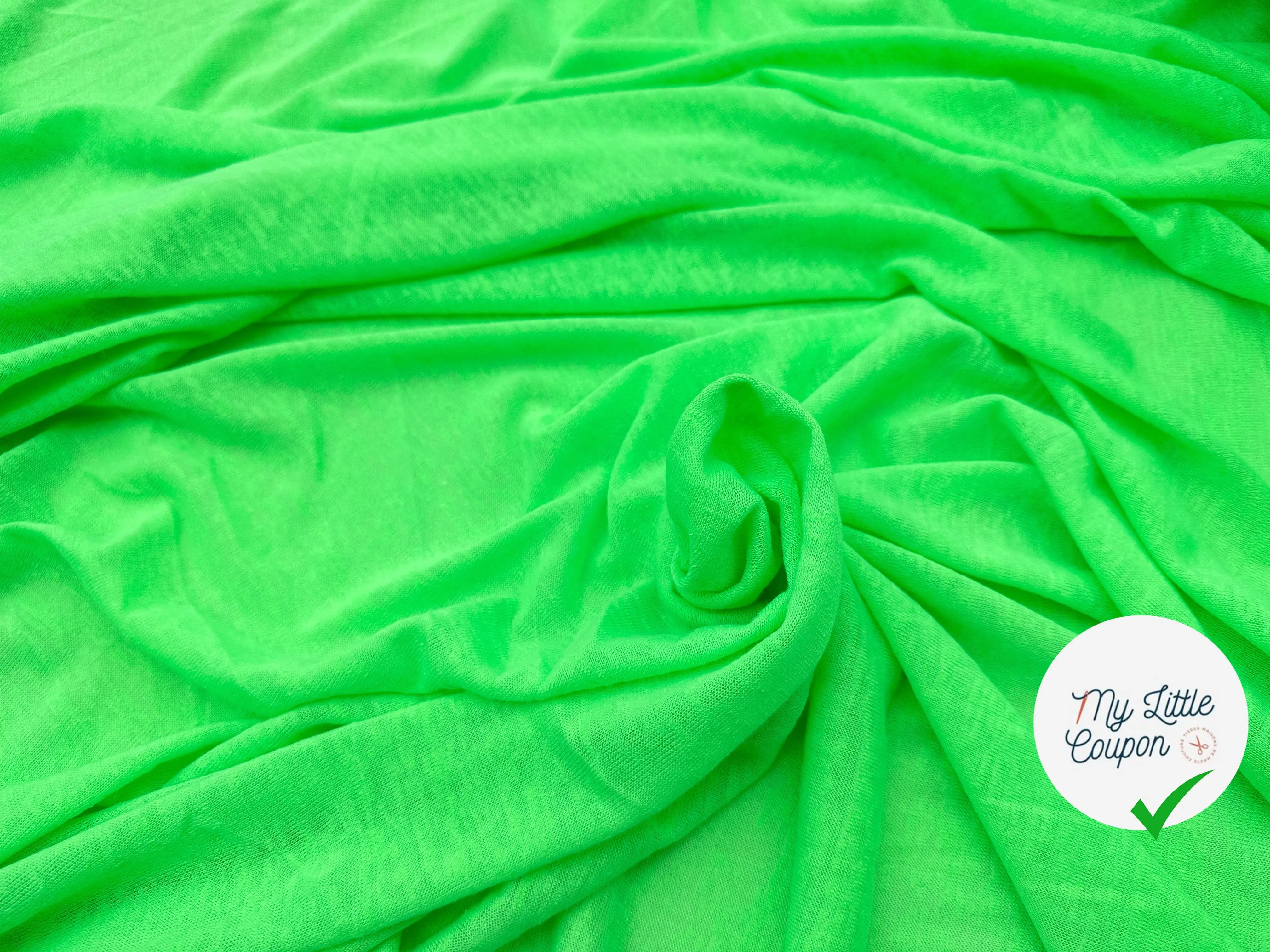 MAILLE EFFET LIN CHIC VERT POMME FLASHY - My Little Coupon