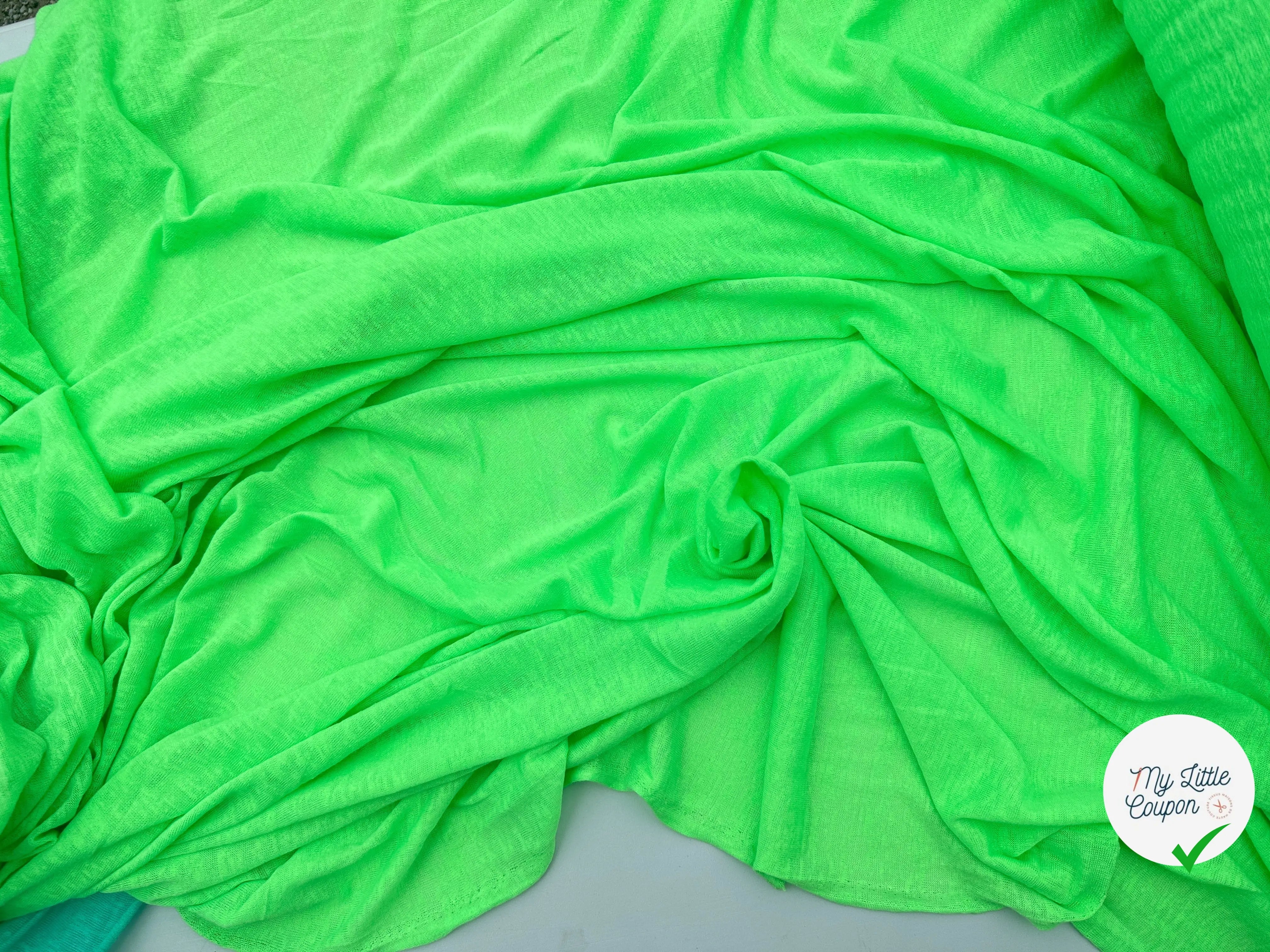 MAILLE EFFET LIN CHIC VERT POMME FLASHY - My Little Coupon