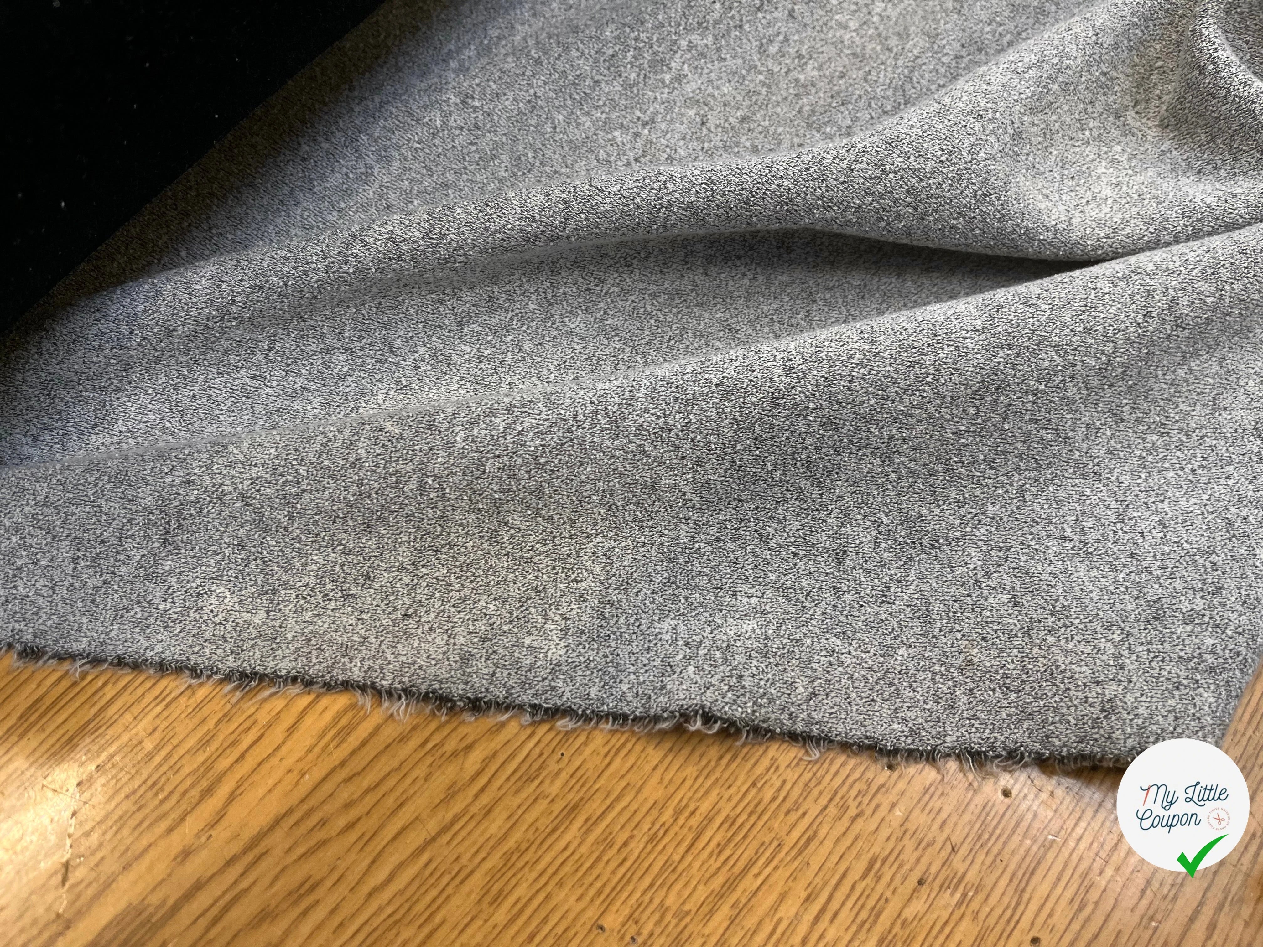 MAILLE ÉPONGE GRIS CHINÉE 150CM - My Little Coupon