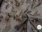 Tissu maille de fête florale beige rosé kaki - tombé du tissu