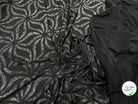 MAILLE FÊTE SÉQUIN GROSSES FEUILLES DE FLEURES BLACK&SILVER - My Little Coupon